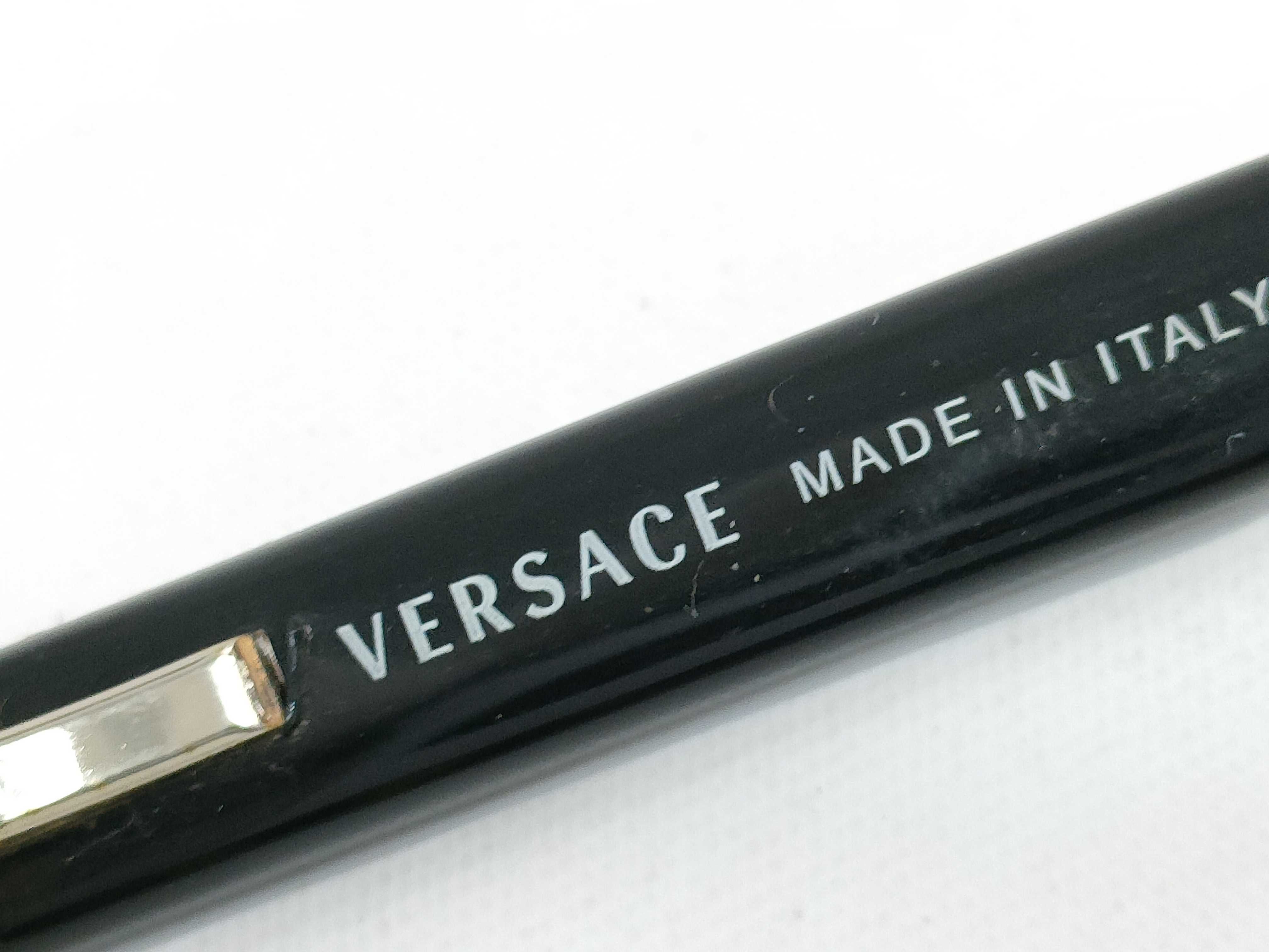 Versace Model 1093-B Rectangular Metal and Rhinestone Sunglasses