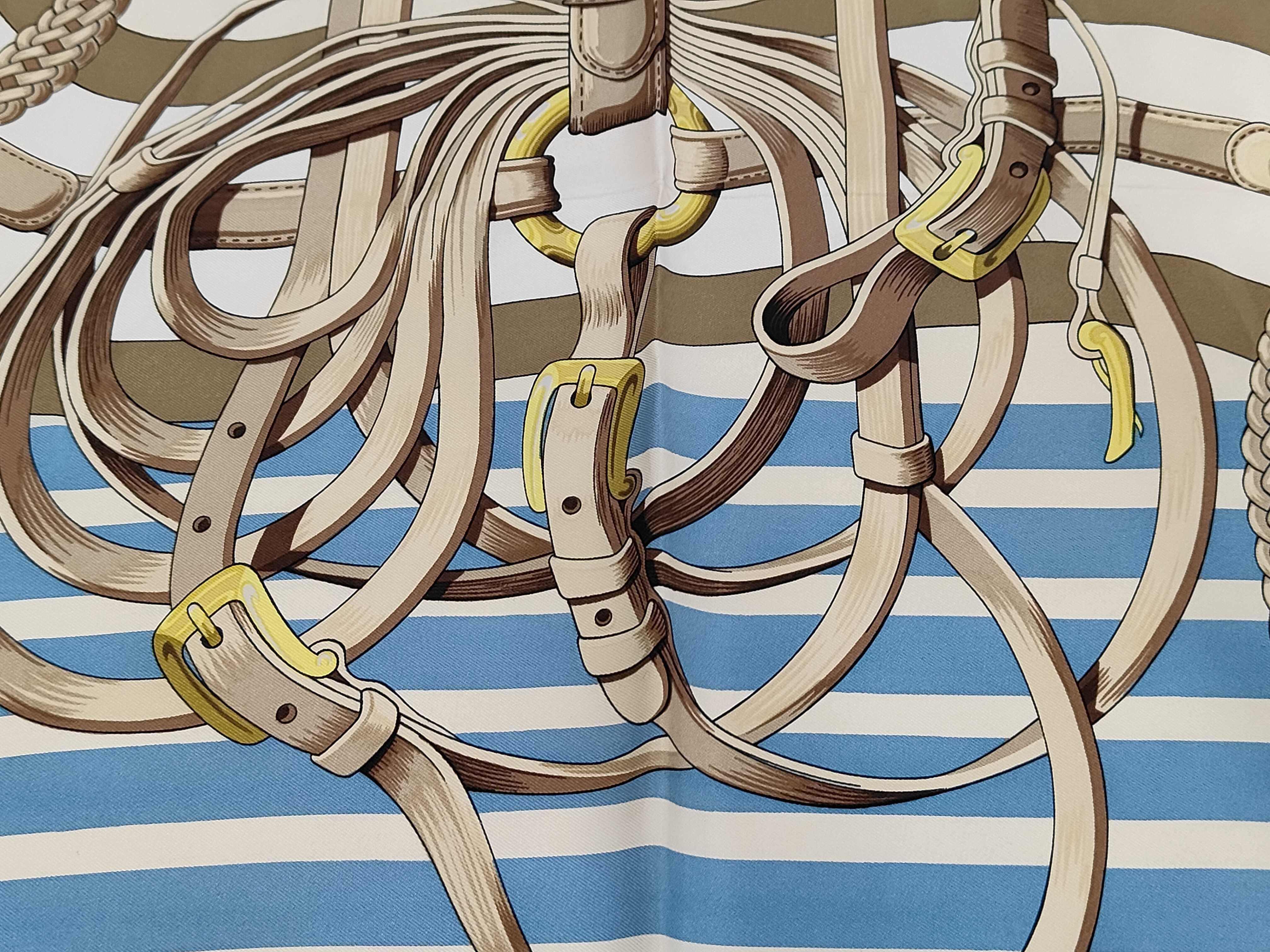 Hermes Coaching Silk Scarf by Julia Abadie