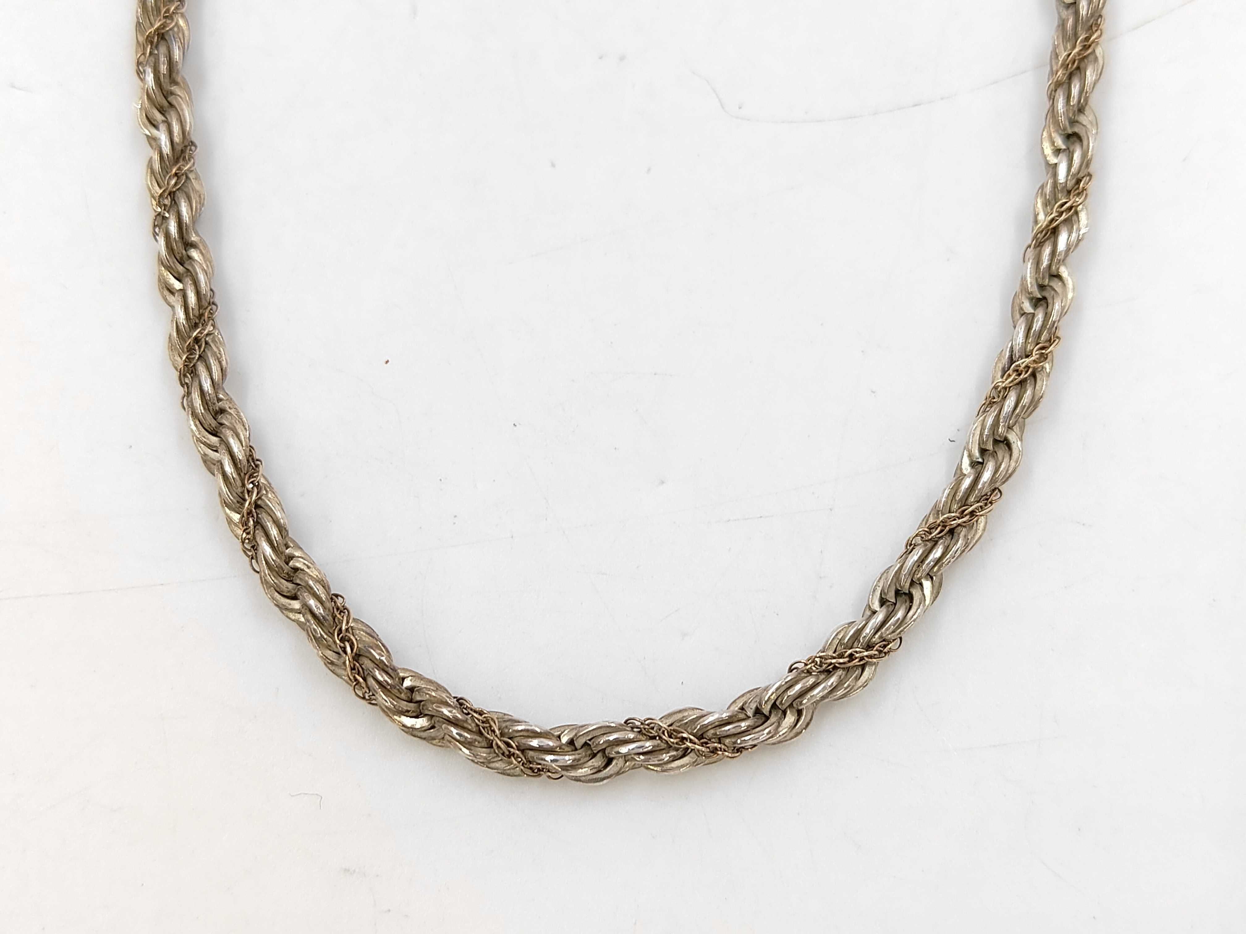 Tiffany & Co. Two-Tone Sterling Silver and 14k Gold Rope Chain Necklace