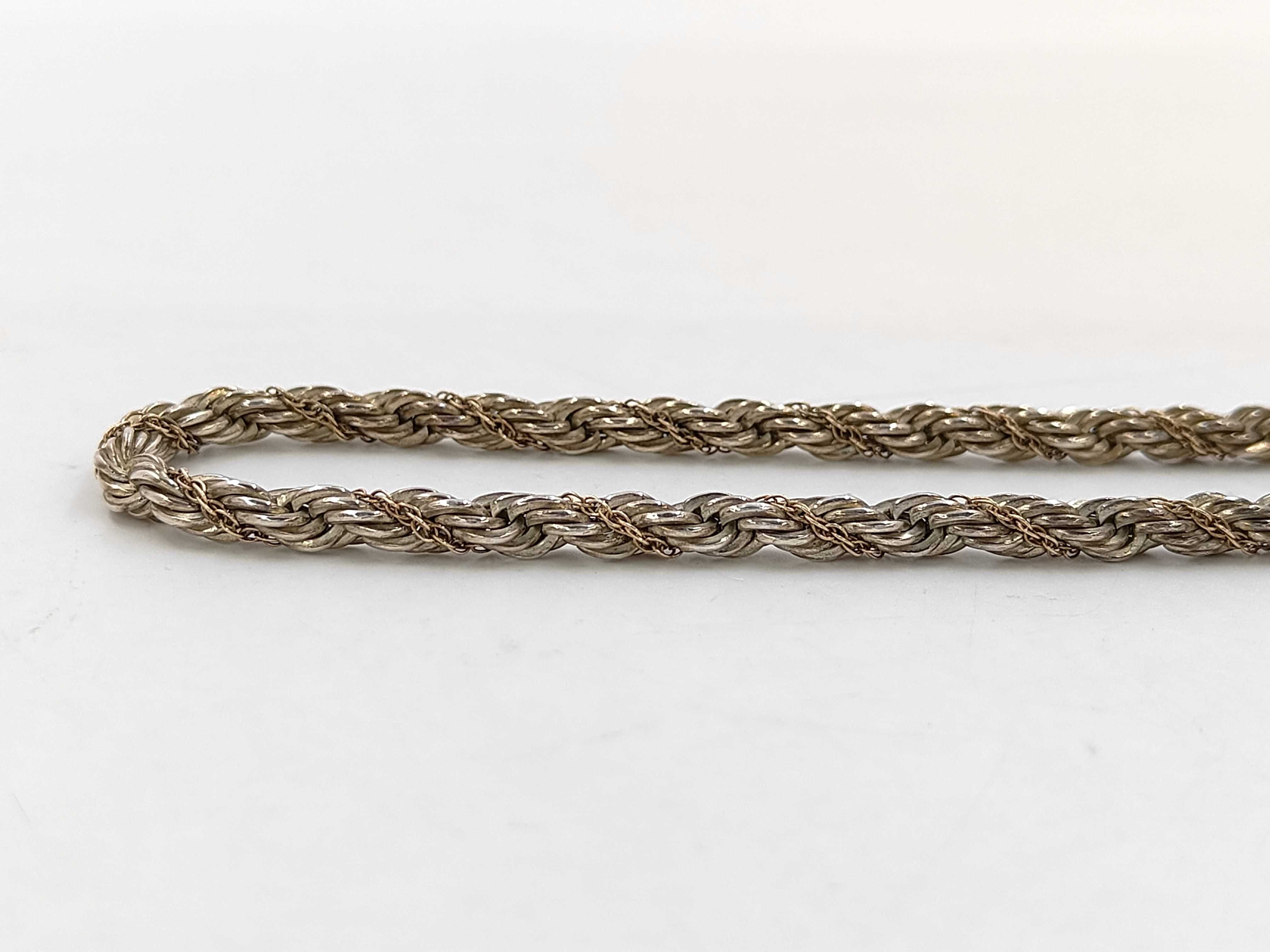 Tiffany & Co. Two-Tone Sterling Silver and 14k Gold Rope Chain Necklace