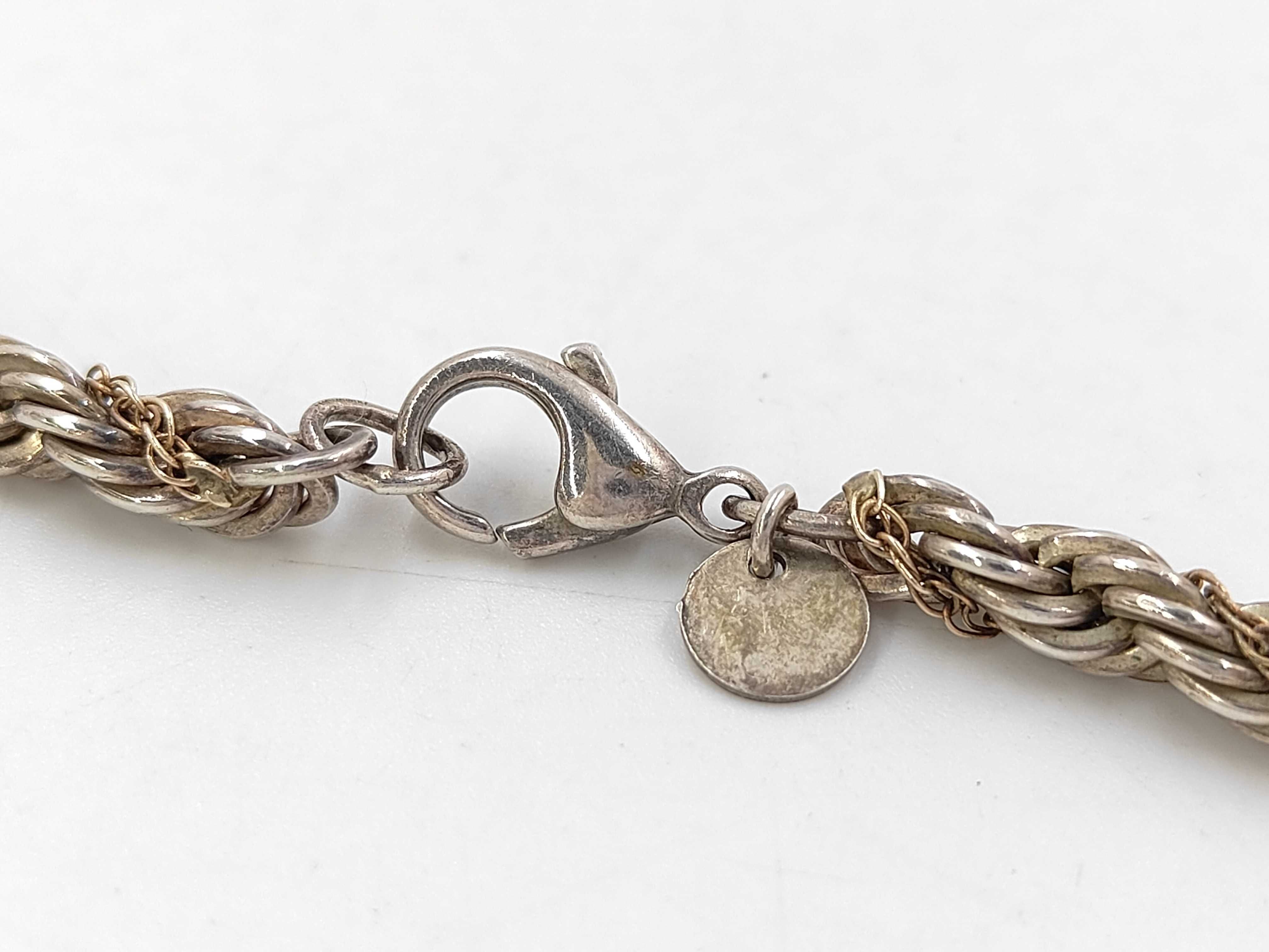 Tiffany & Co. Two-Tone Sterling Silver and 14k Gold Rope Chain Necklace