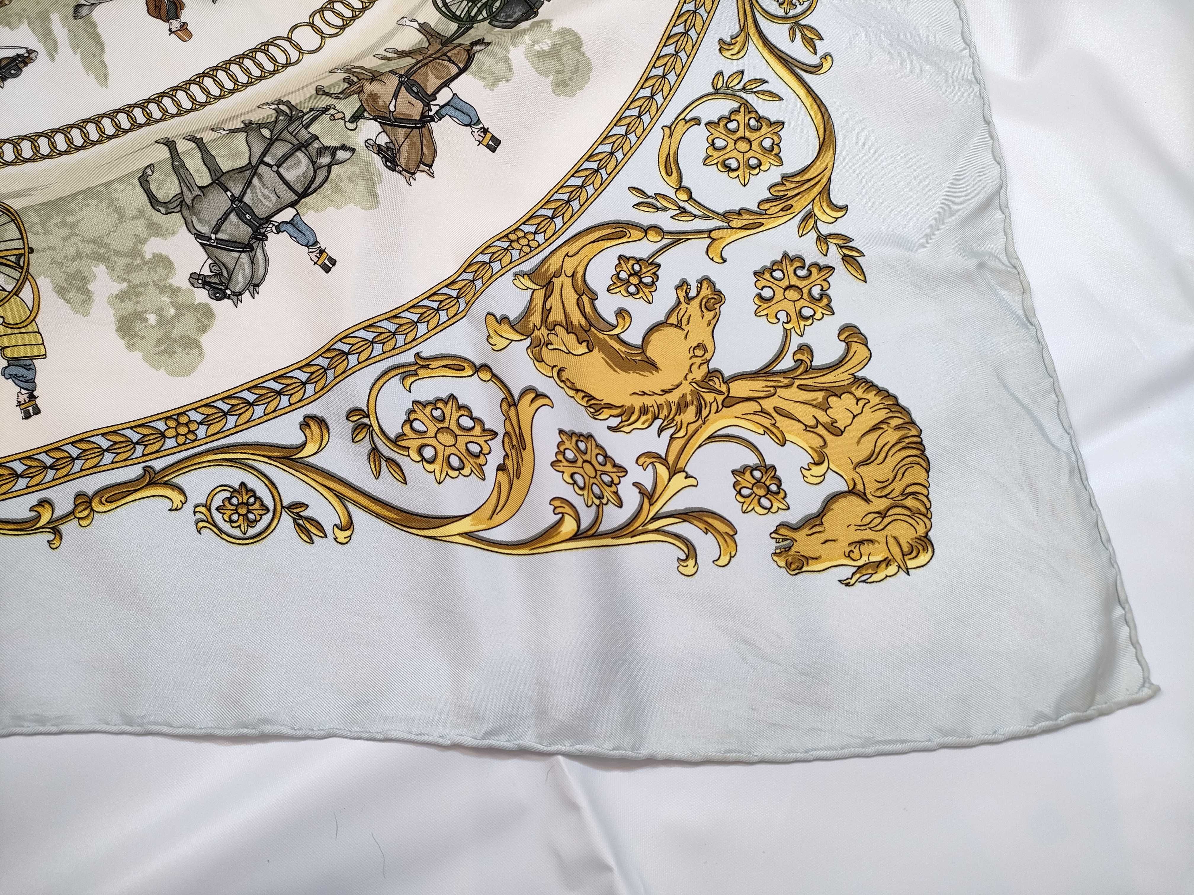 Hermes La Promenade de Longchamps Silk Scarf by Philippe Ledoux