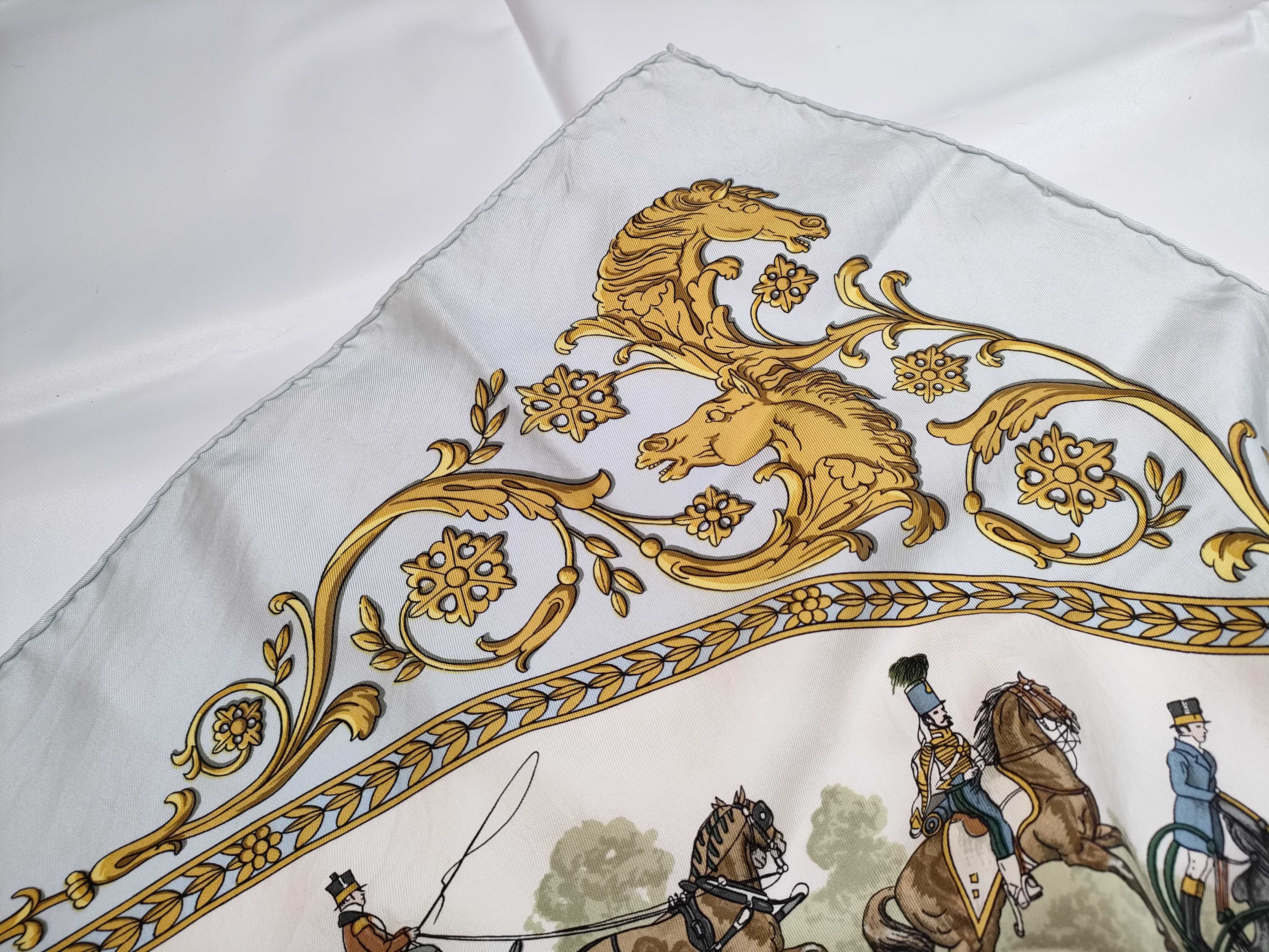 Hermes La Promenade de Longchamps Silk Scarf by Philippe Ledoux