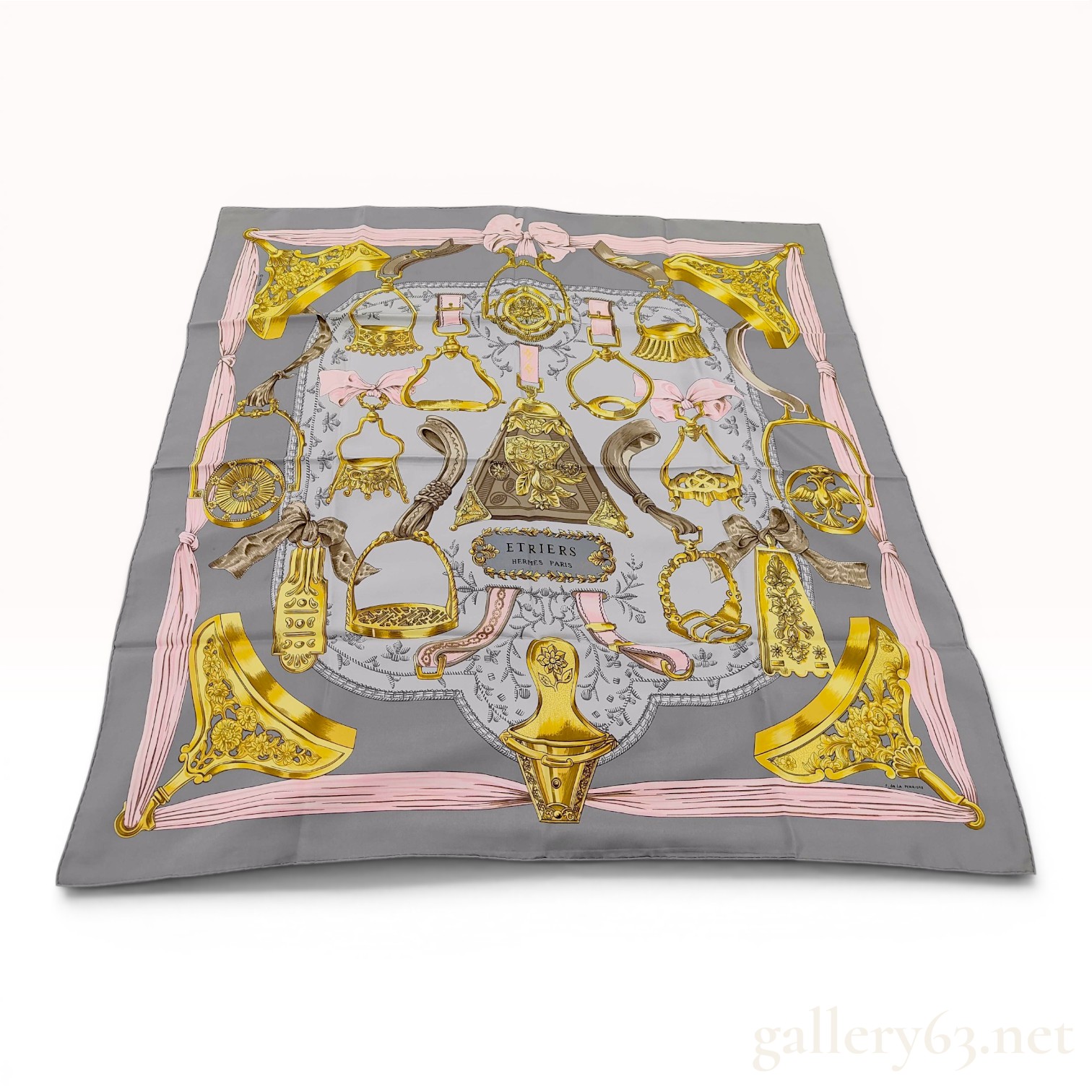 Hermes Etriers Silk Scarf by Francoise de la Perriere