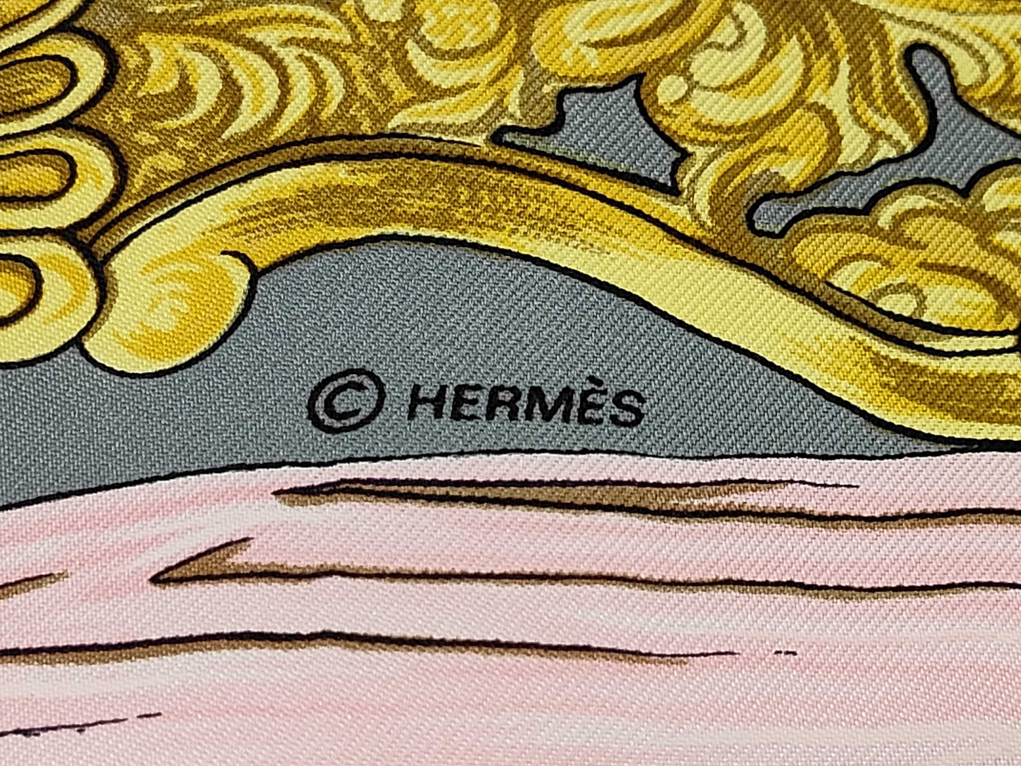 Hermes Etriers Silk Scarf by Francoise de la Perriere