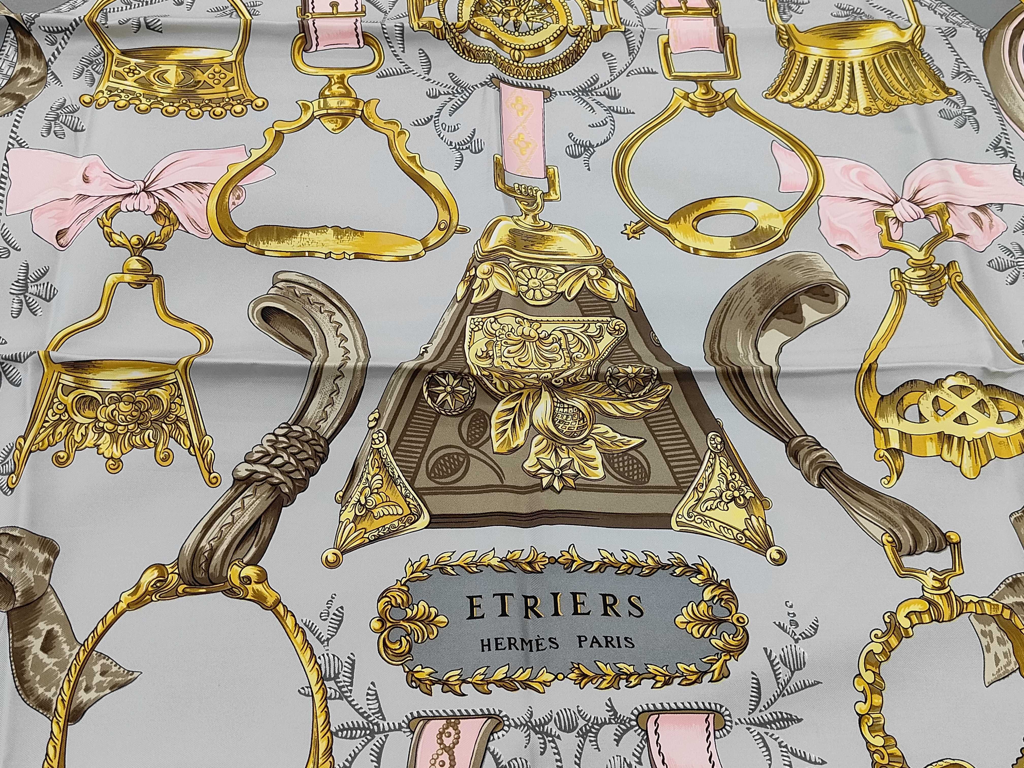 Hermes Etriers Silk Scarf by Francoise de la Perriere