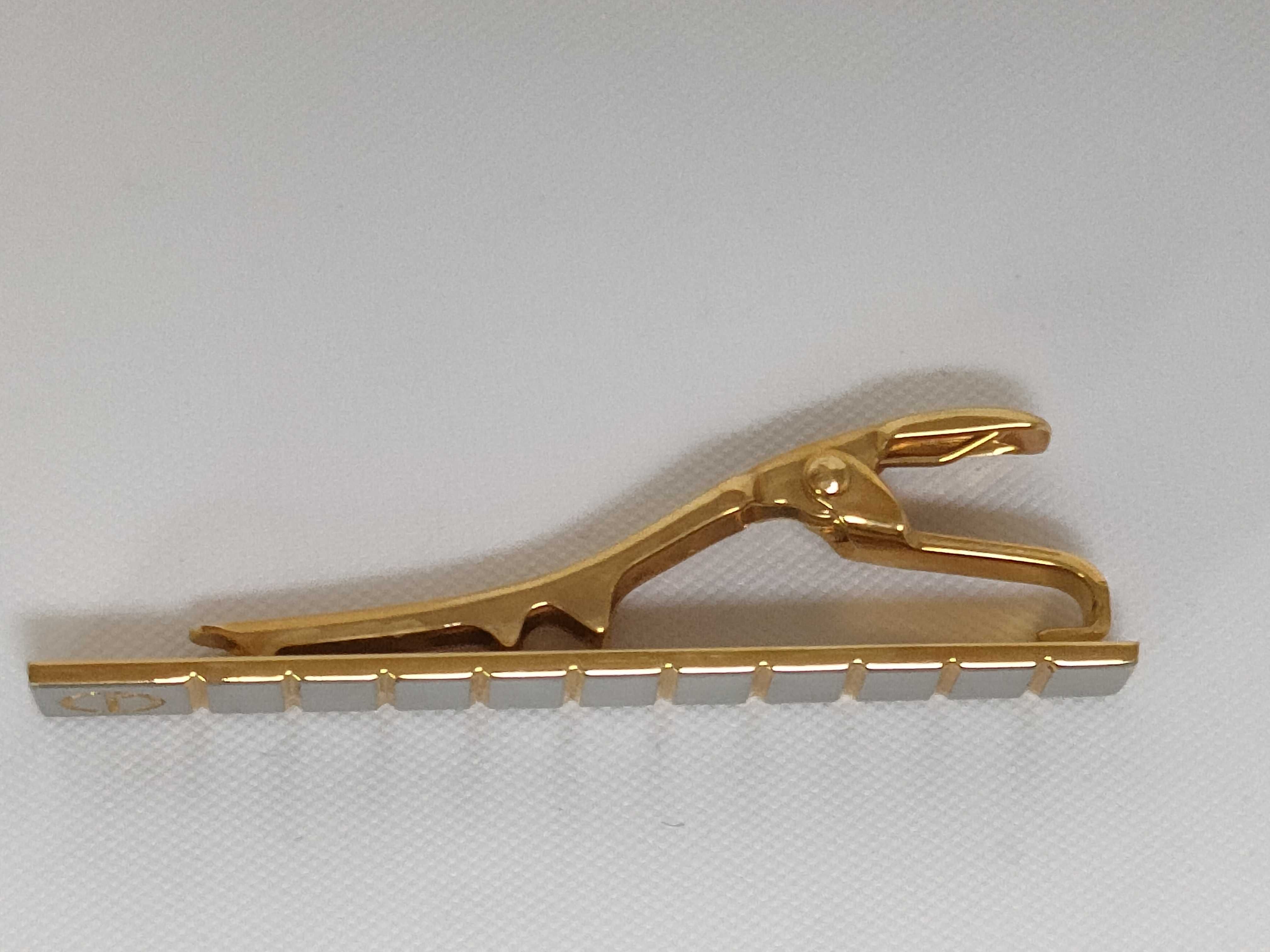 Christian Dior Two-Tone Geometric Tie Clip