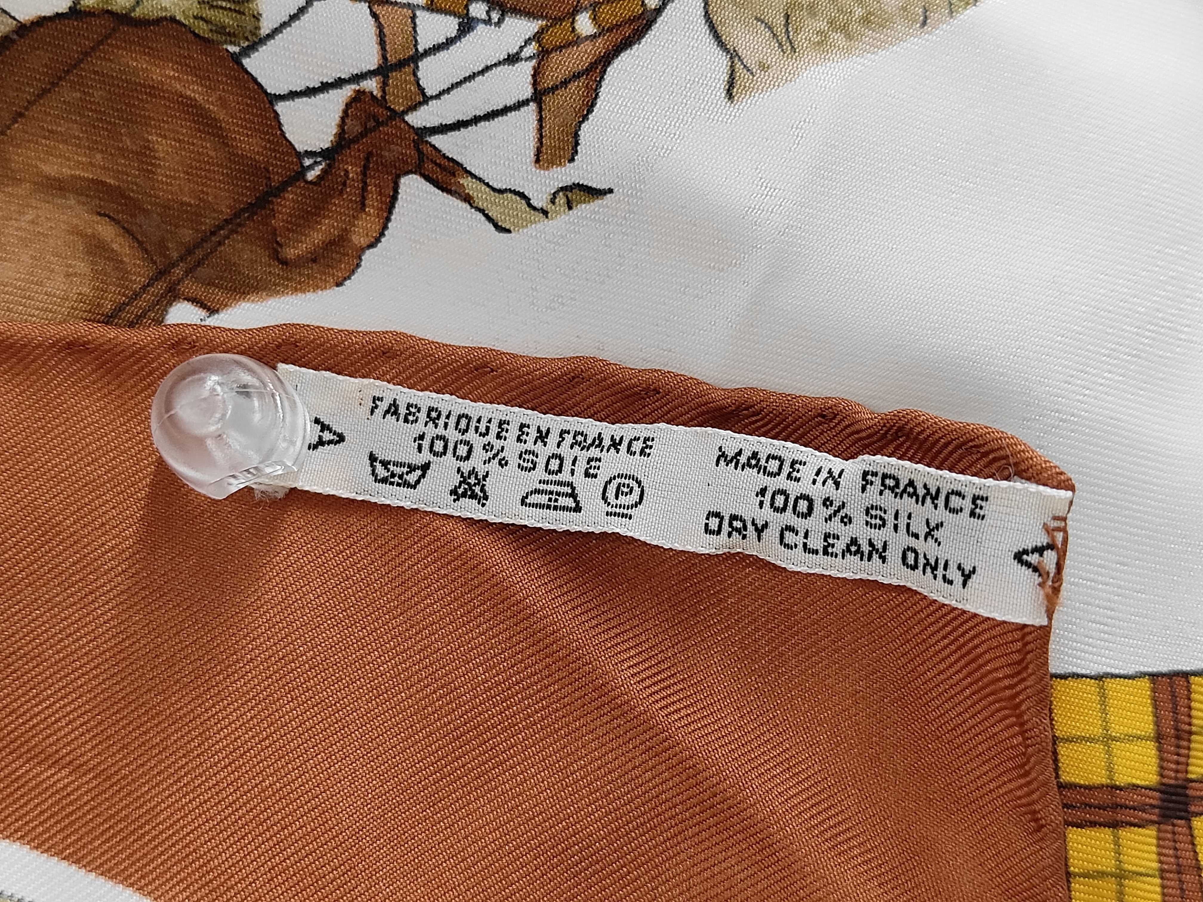 Hermes L'Hiver en Poste Silk Scarf by Philippe Ledoux