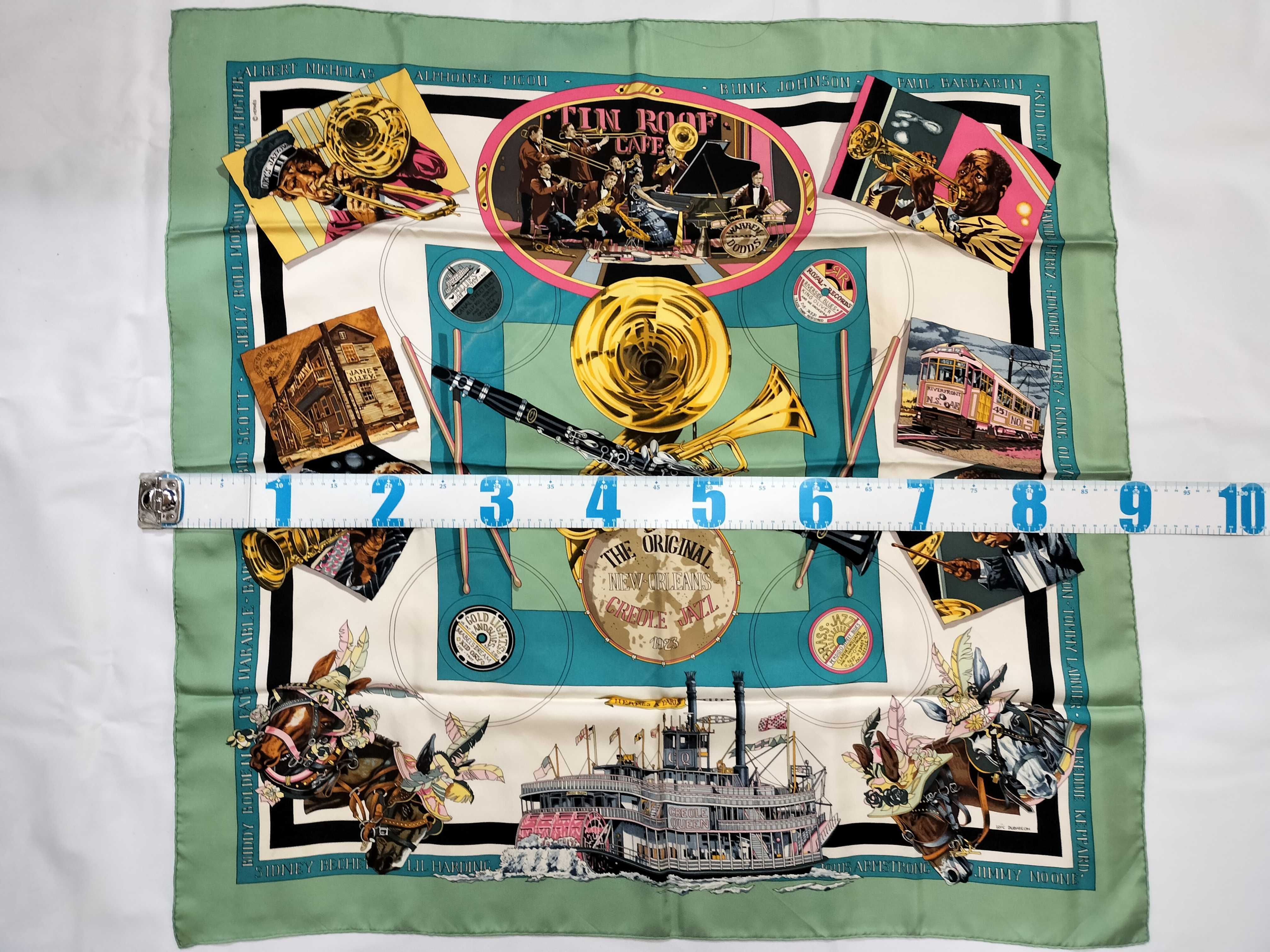 Hermes The Original New Orleans Creole Jazz Silk Scarf by Loic Dubigeon