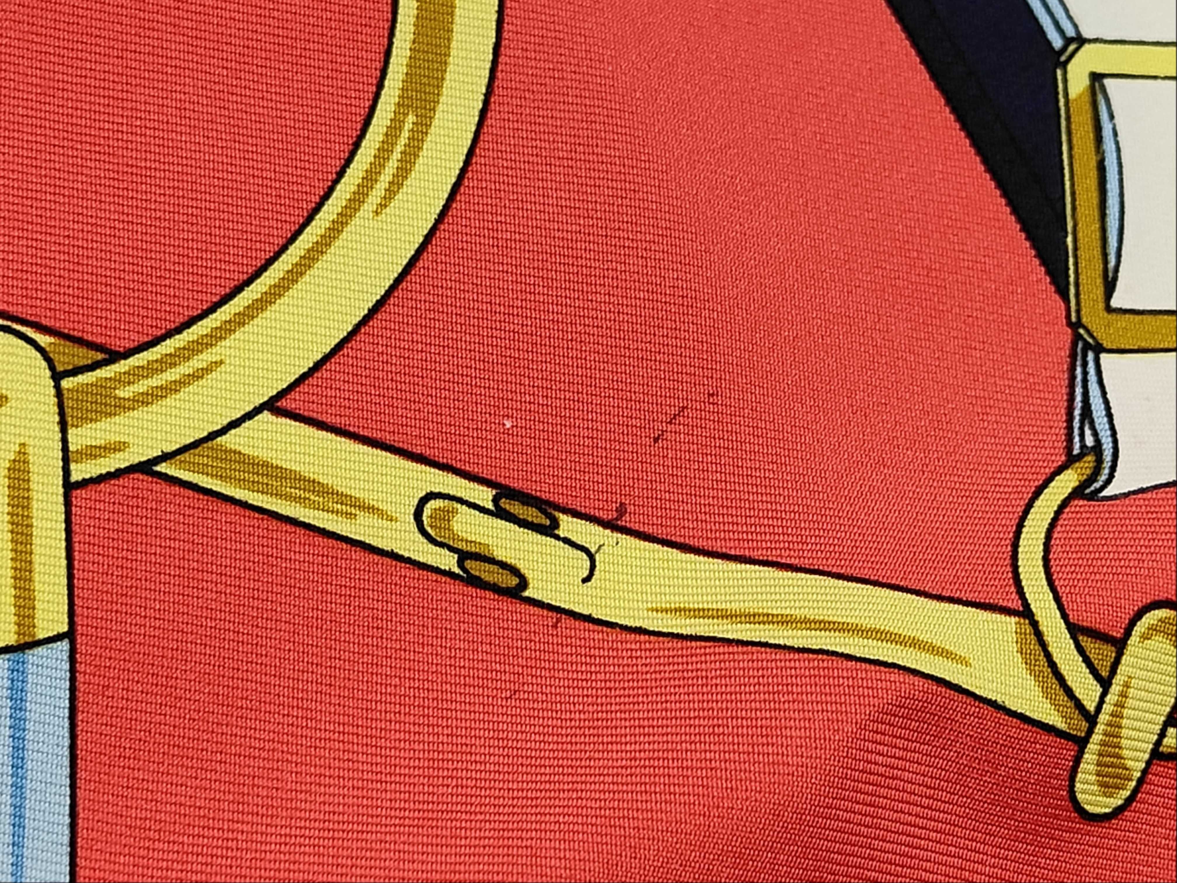 Hermes Eperon dOr Silk 90cm Square Scarf