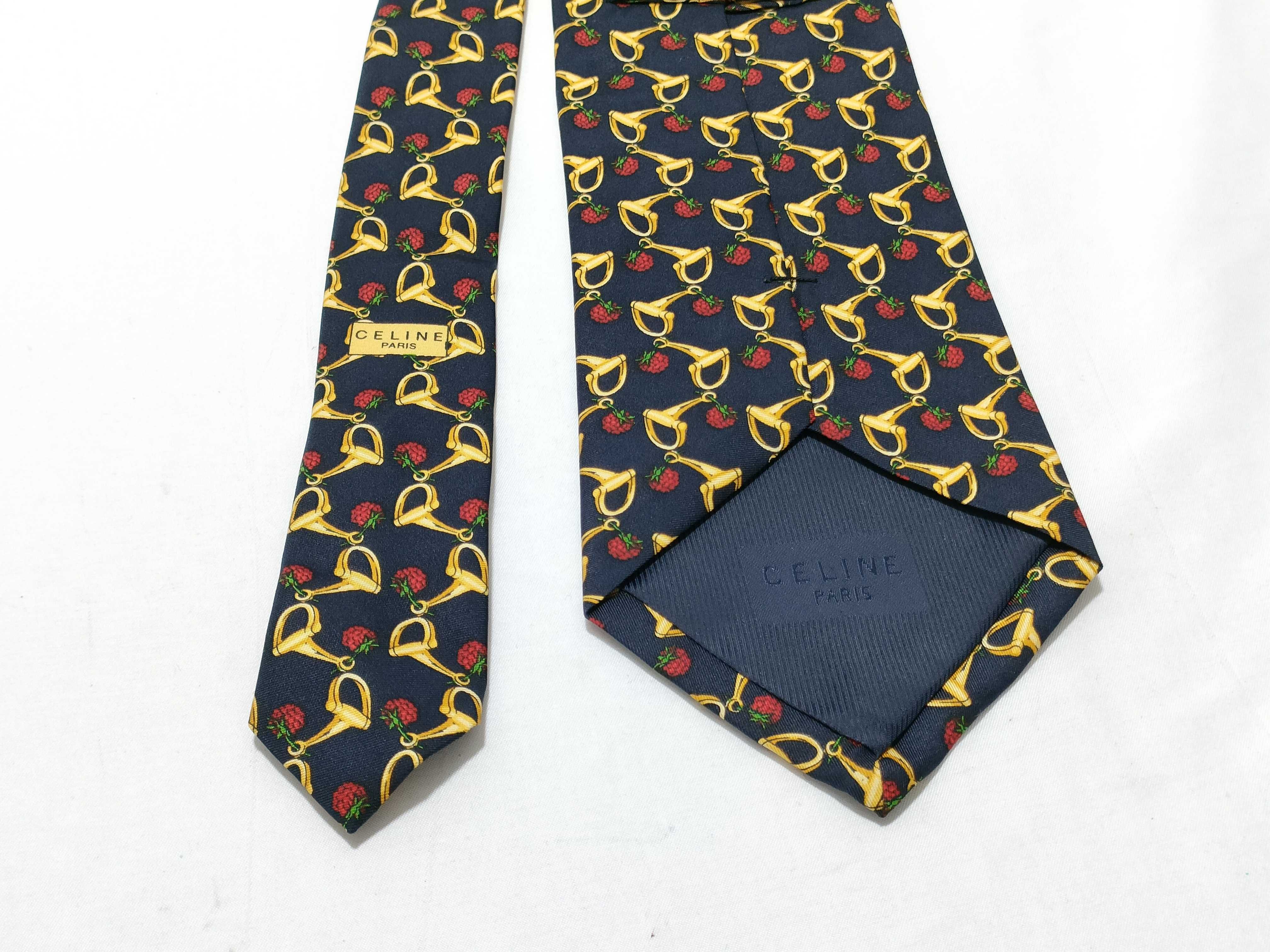 Two Designer Silk Neckties, Celine and Fendi
