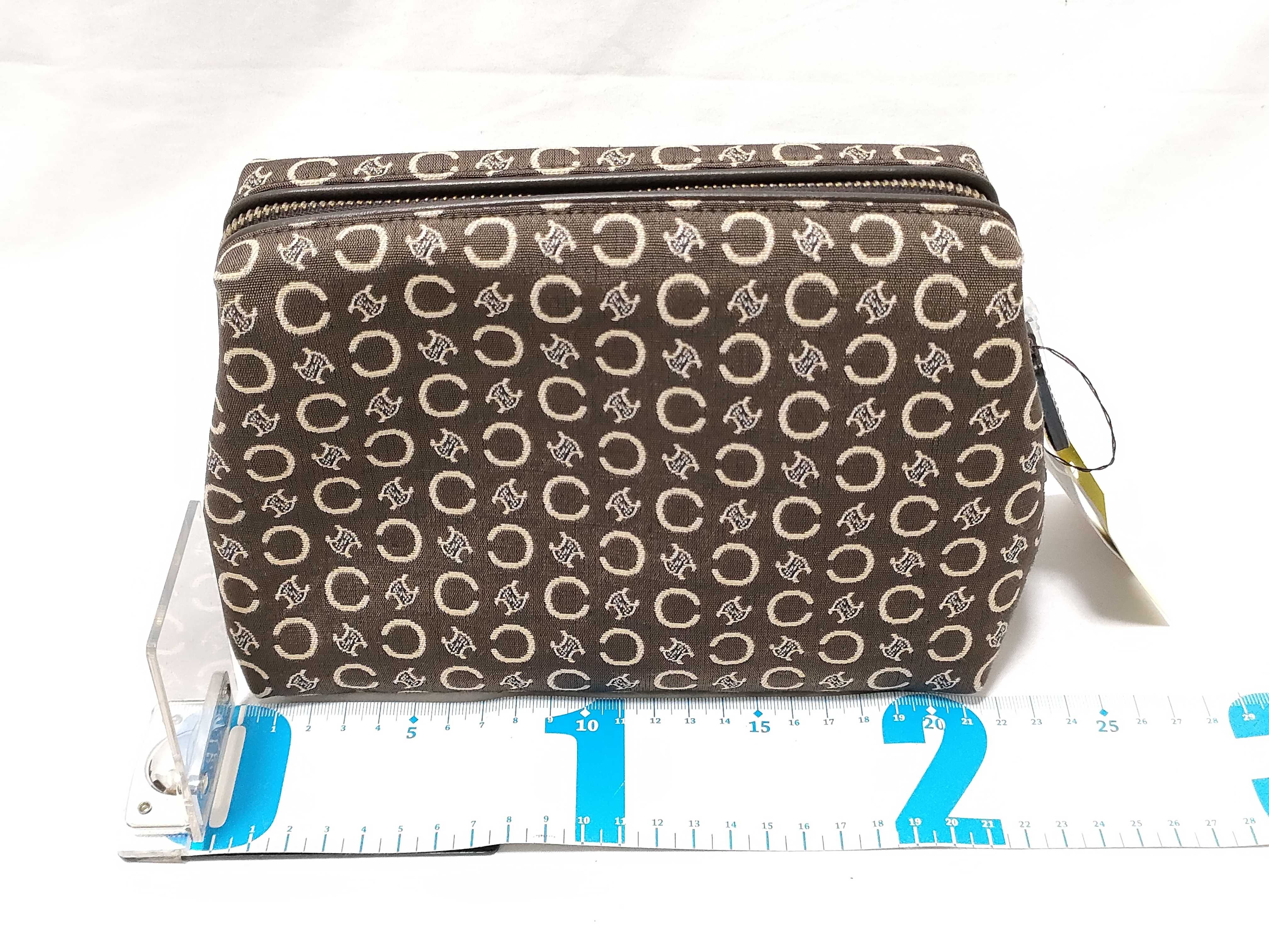 Celine Macadam C Logo and Triomphe Jacquard Cosmetic Pouch