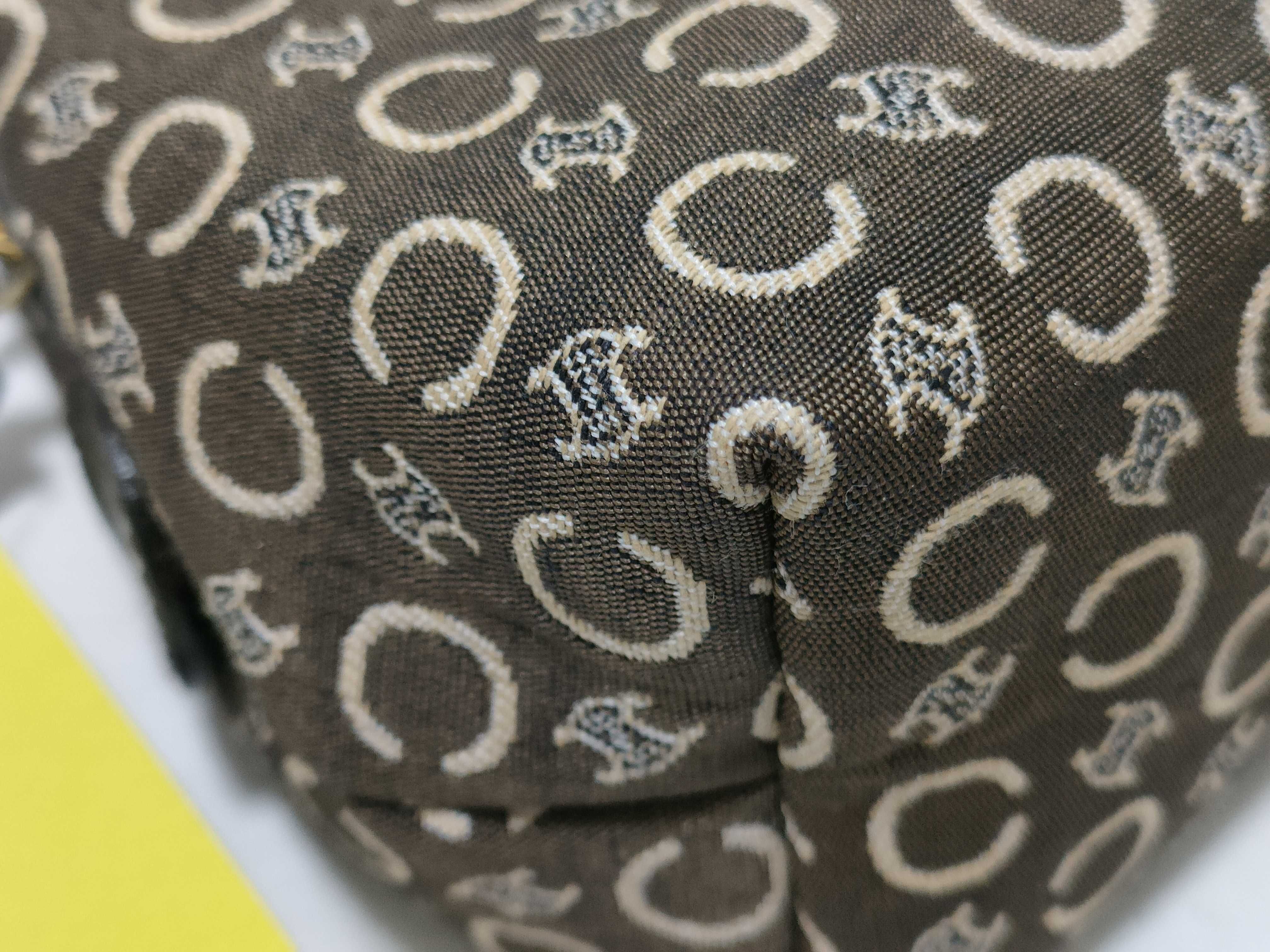 Celine Macadam C Logo and Triomphe Jacquard Cosmetic Pouch