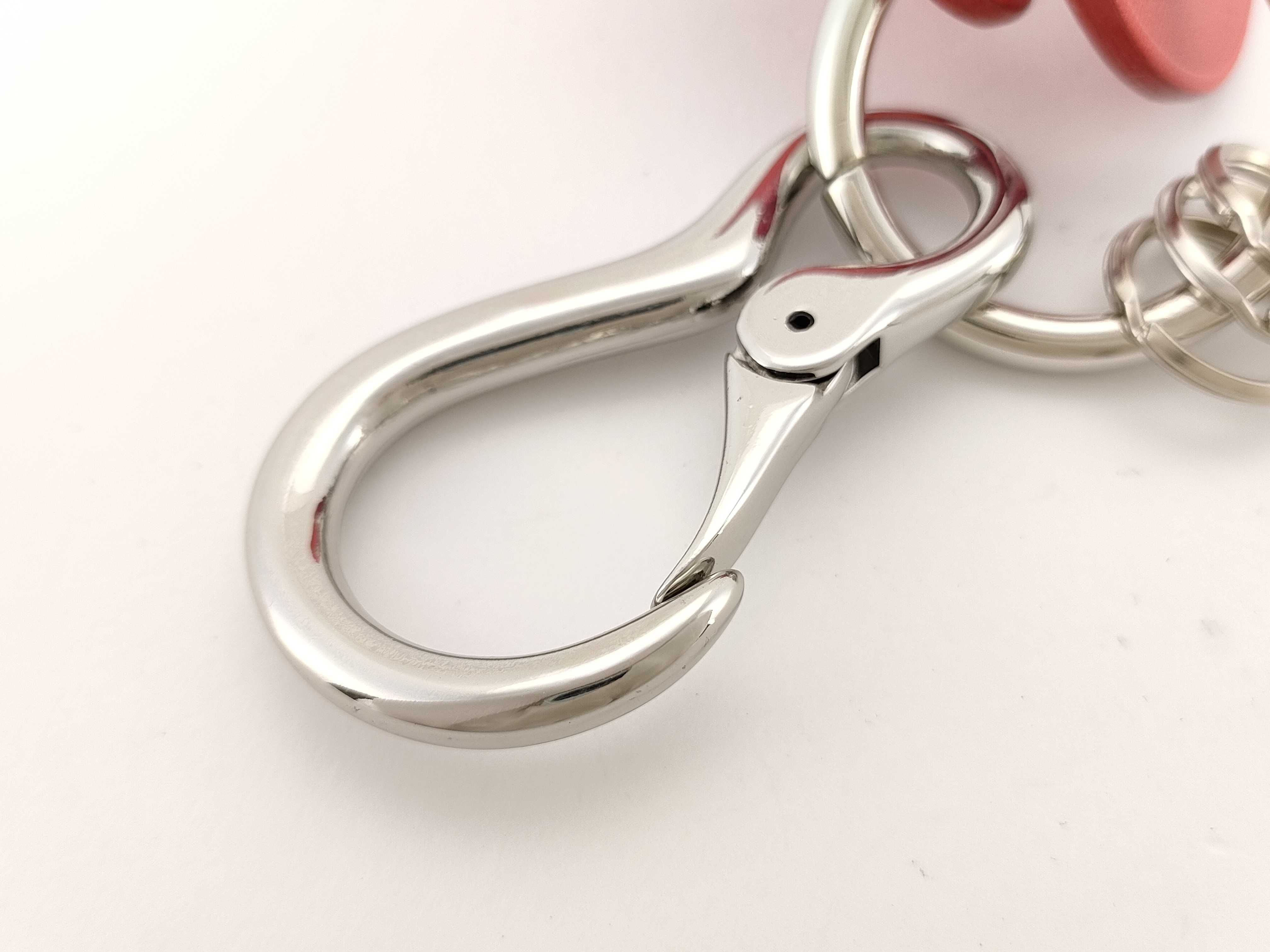 Vivienne Westwood Red Leather Heart and Key Charm Keychain