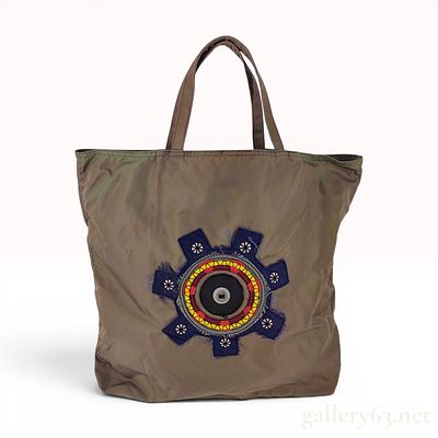 Prada Tessuto Robot Applique Nylon Tote Bag. A Prada tote bag from the Tessuto Robot collection 