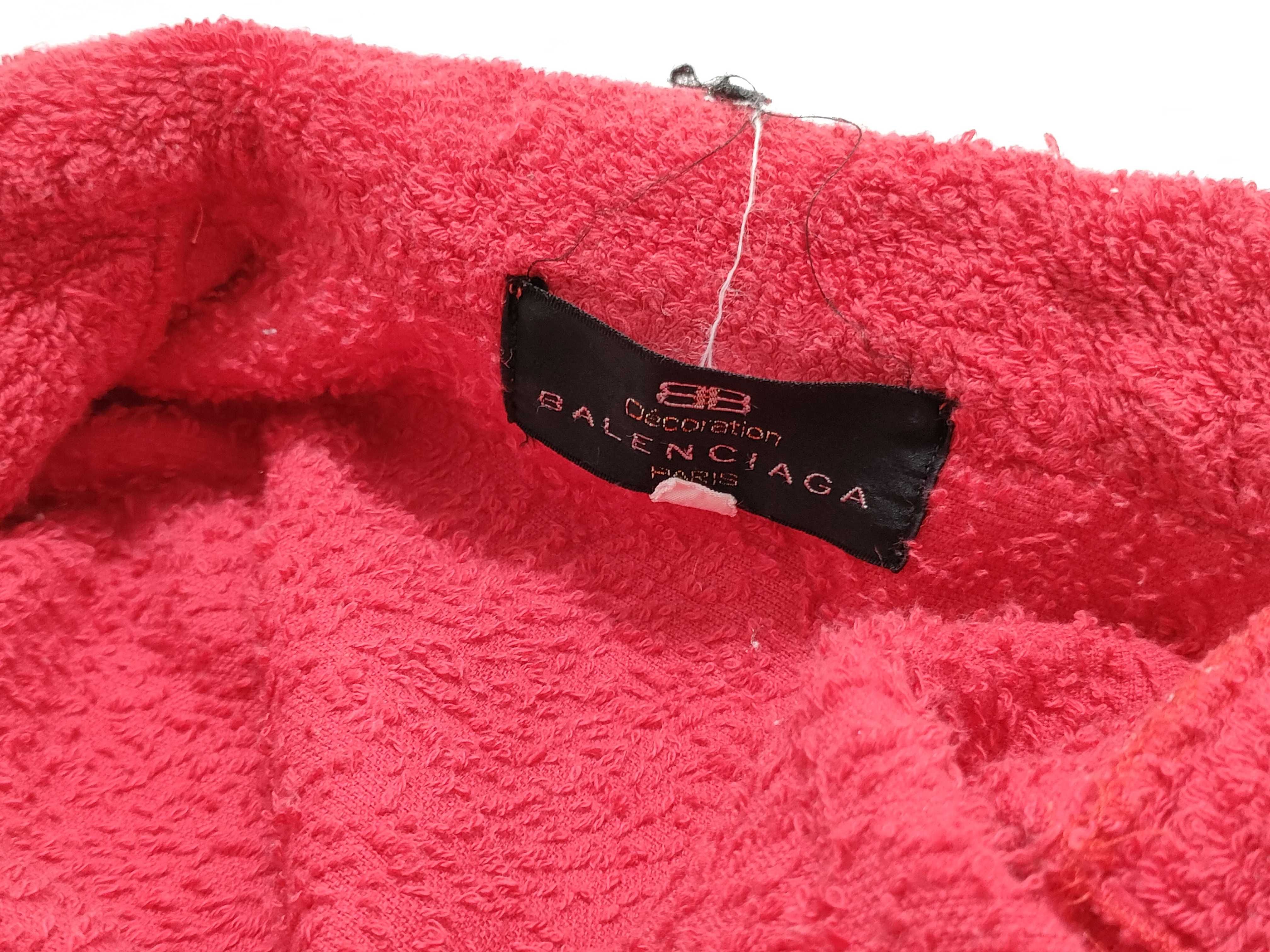 Vintage Balenciaga Decoration Fuchsia Pink Cotton Terry Cloth Mandarin Jacket
