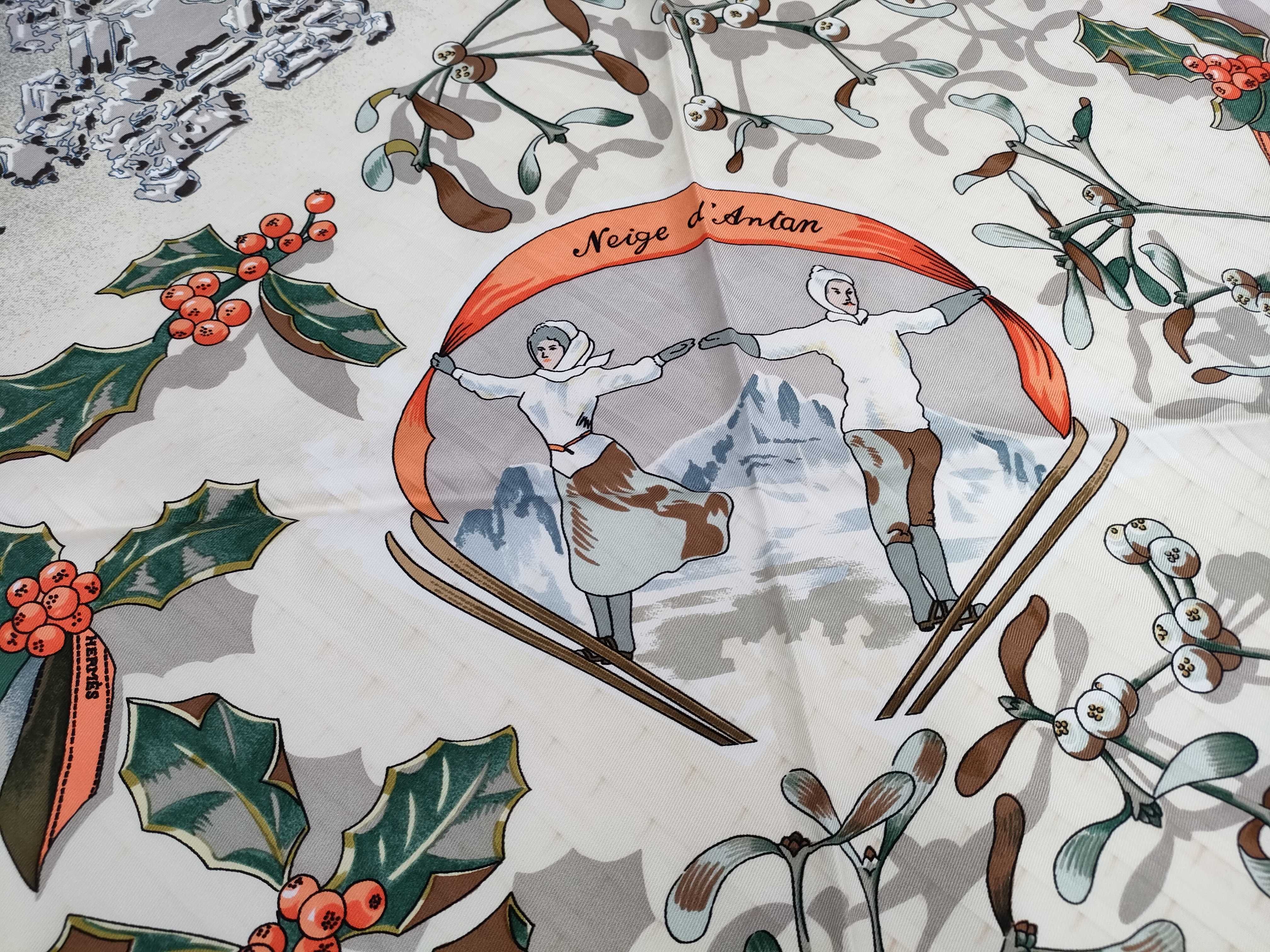 Hermes Neige d'Antan Silk Scarf