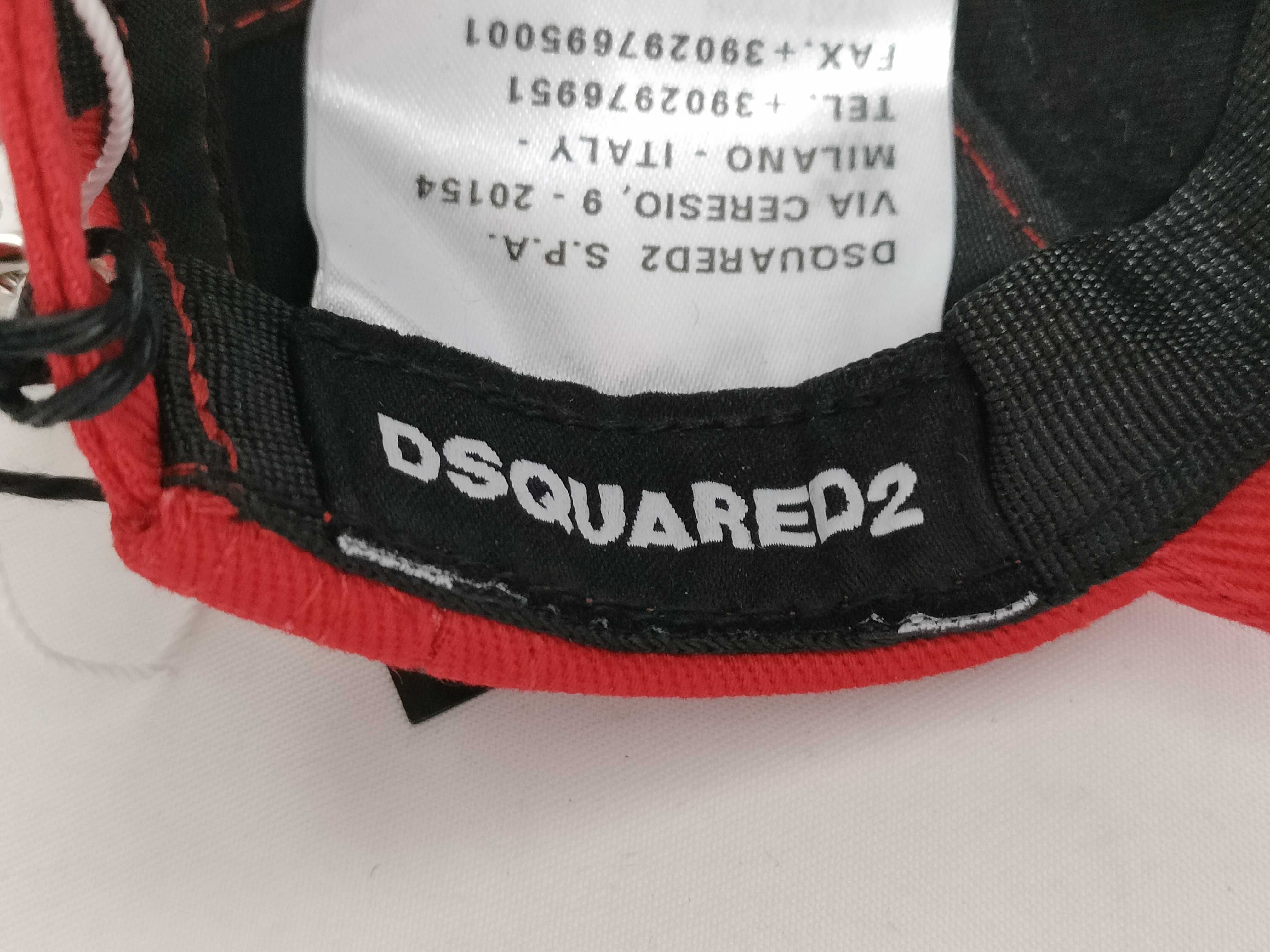 Dsquared2 Red Canadian Flag Miniature Baseball Cap Keychain with Original Box and Tags