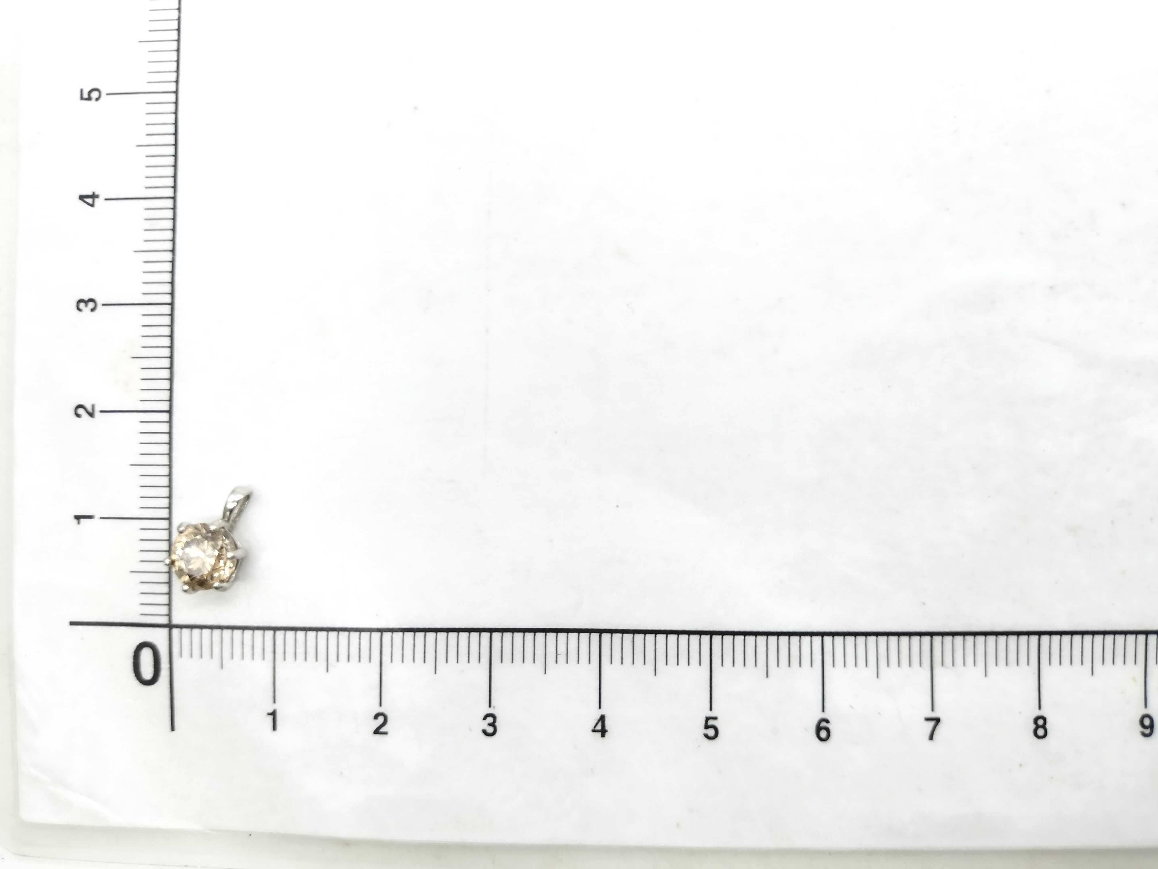 Pure Platinum One Carat Round Brilliant Cut Champagne Diamond Platinum Solitaire Pendant