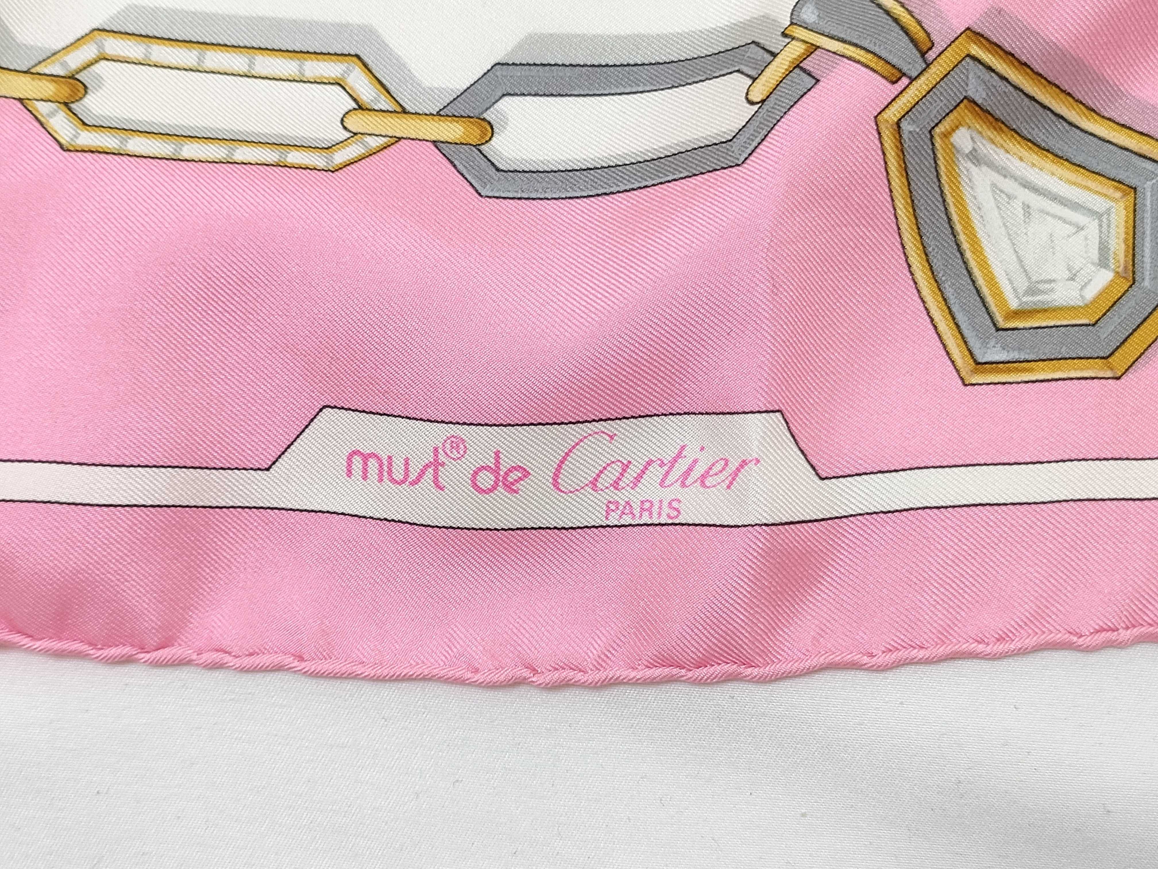 Must de Cartier Paris Silk Twill Scarf with Jewelry Motif