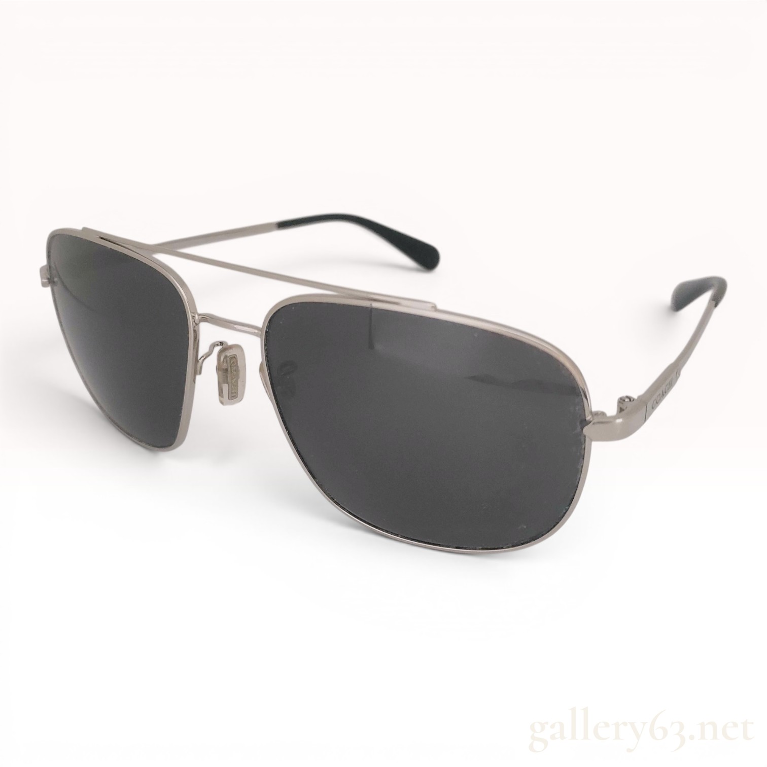 Coach HC 7084 L1056 Men's Aviator Sunglasses and Case