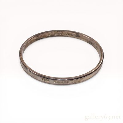 Tiffany & Co. 1837 Sterling Silver Bangle Bracelet, 1997. Tiffany & Co. sterling silver bangle 