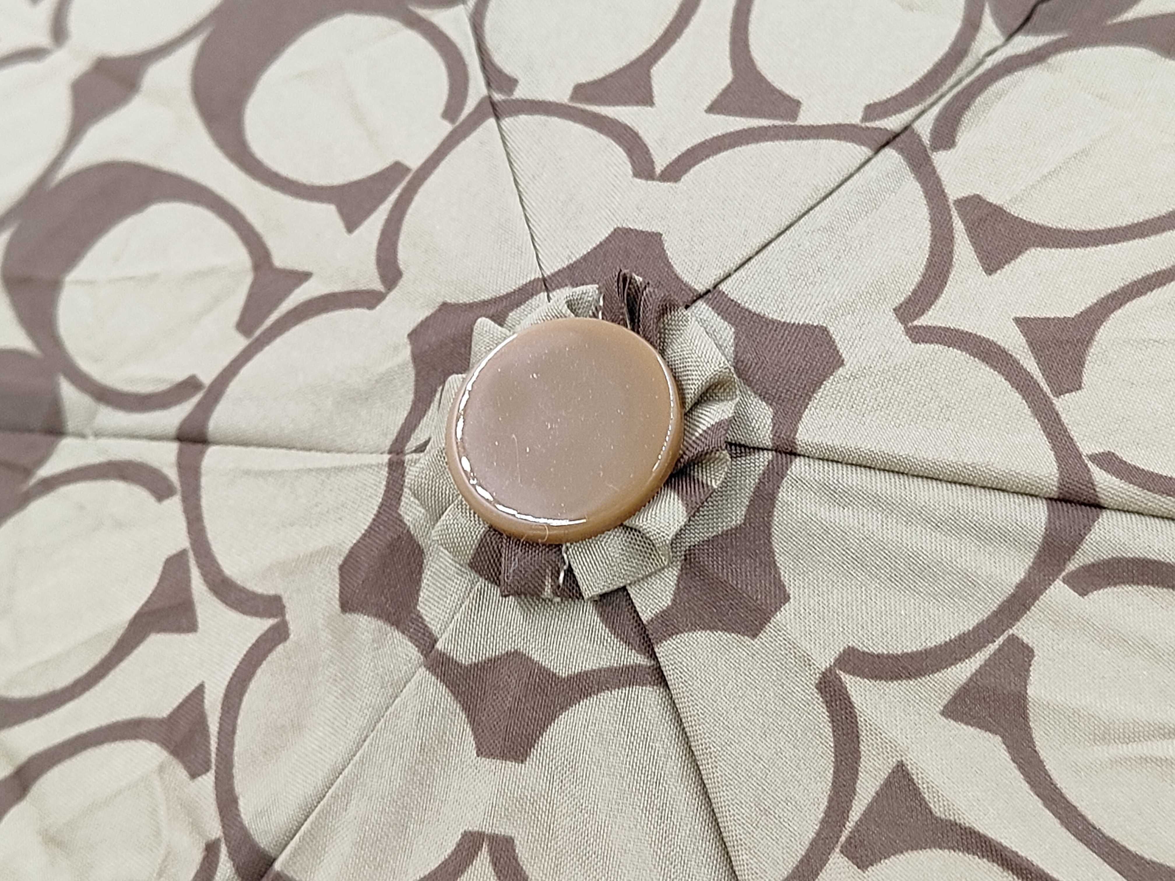 Coach UV Protection Signature Mini Umbrella with Matching Sleeve and Storage Bag