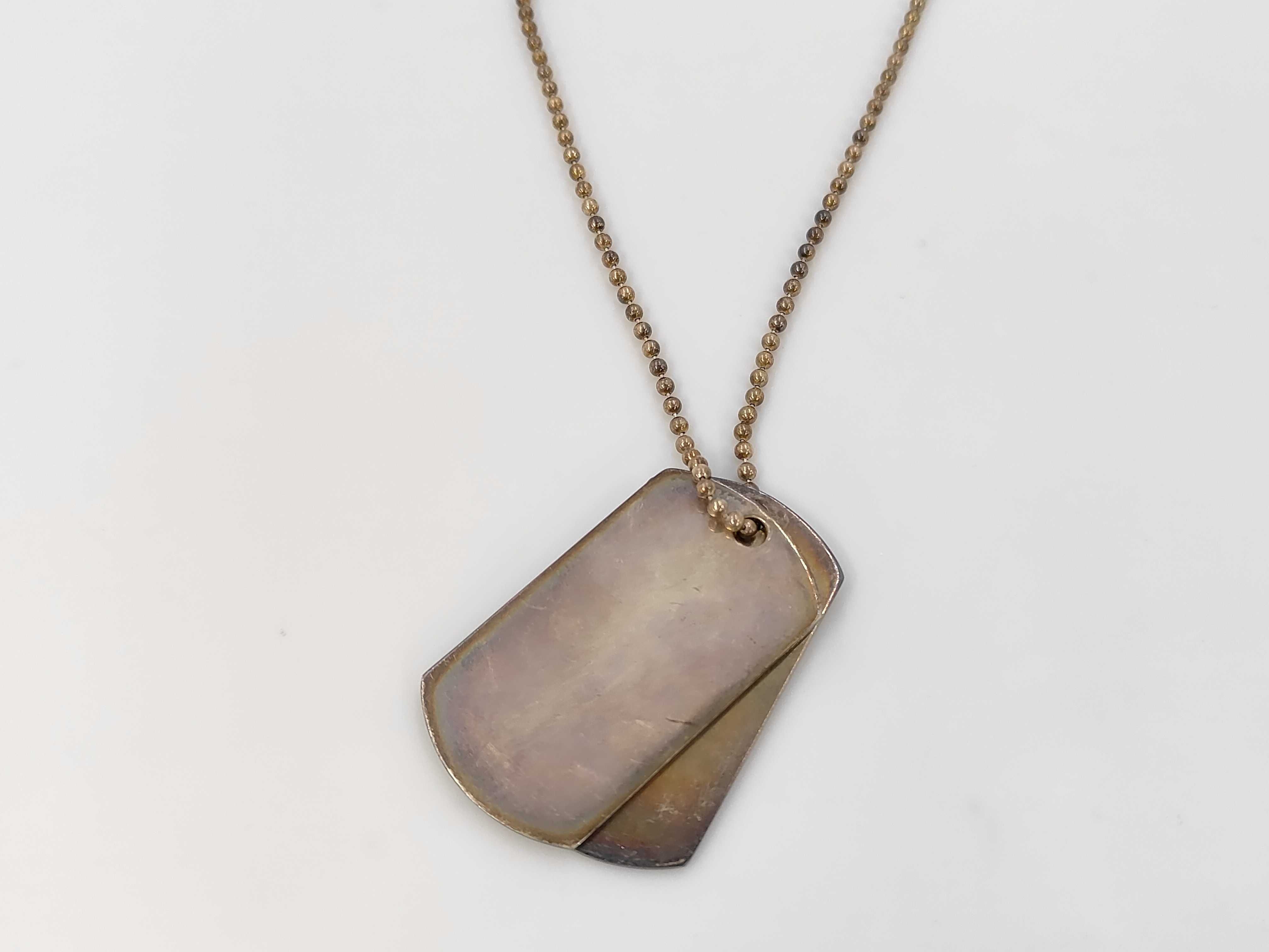 Gucci Sterling Silver Double Dog Tag Necklace