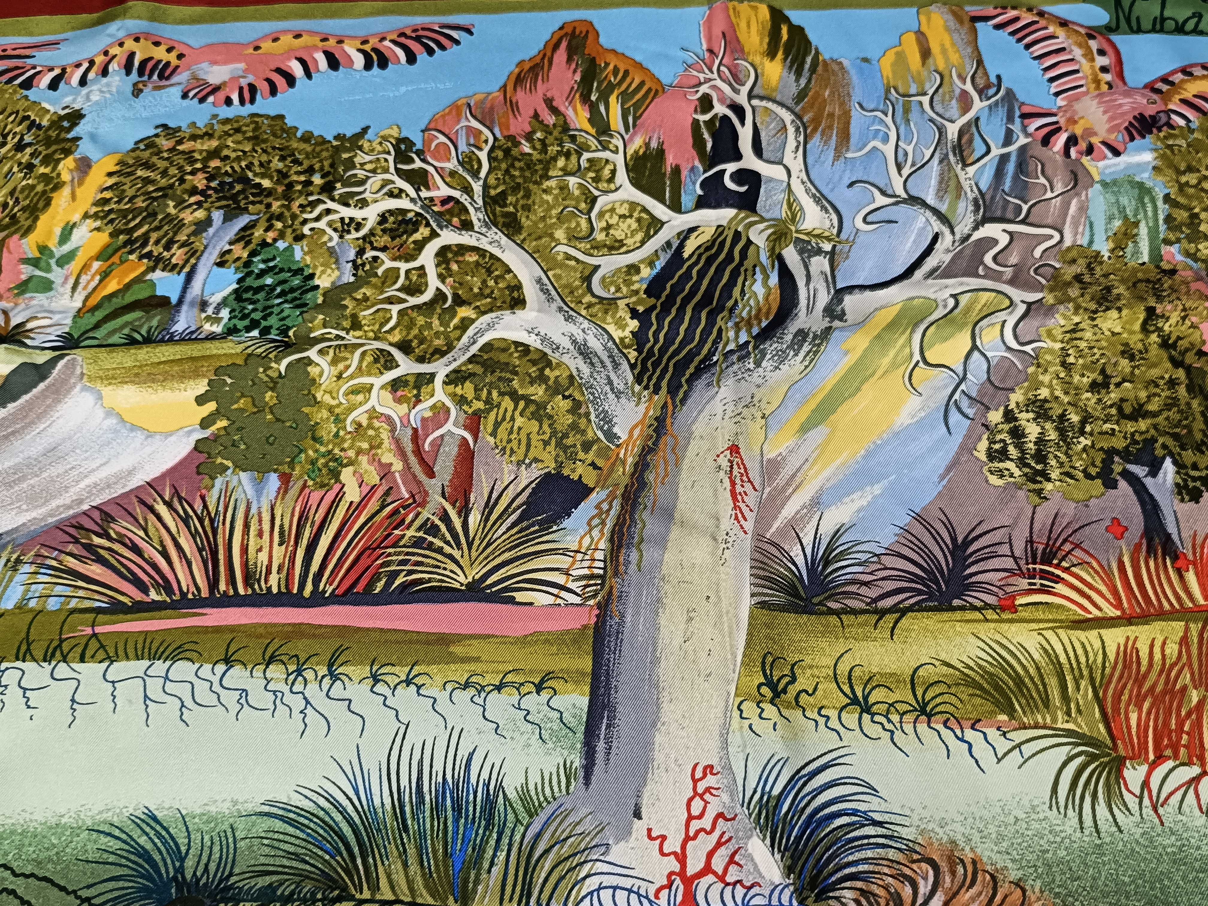 Hermes Nuba Mountain Silk Scarf by Sefedin Ibrahim Alamin