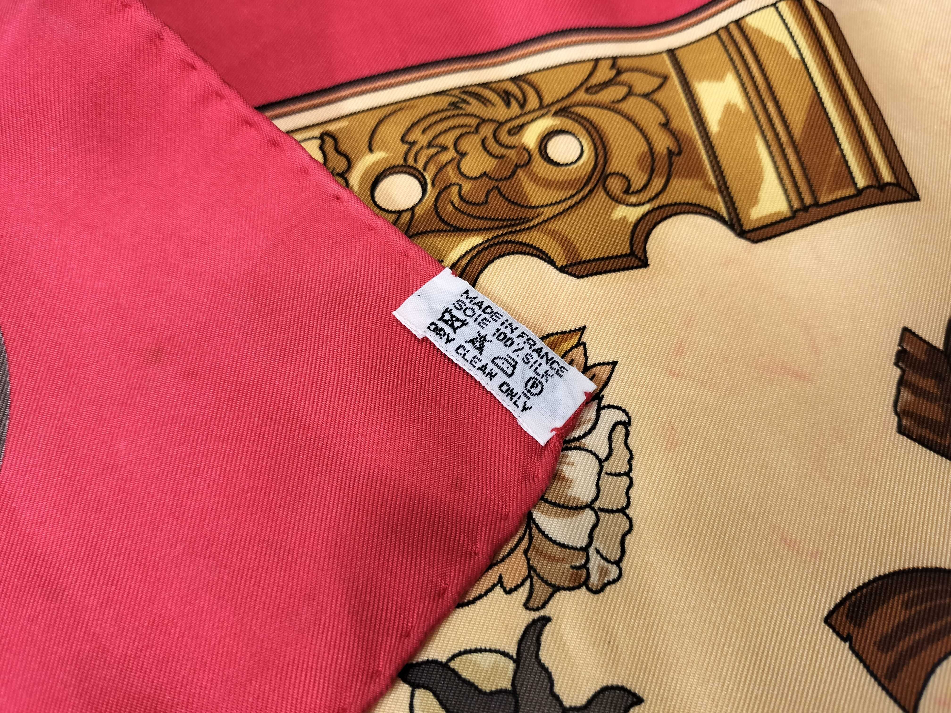 Hermes Paris Copeaux Silk Carre Scarf