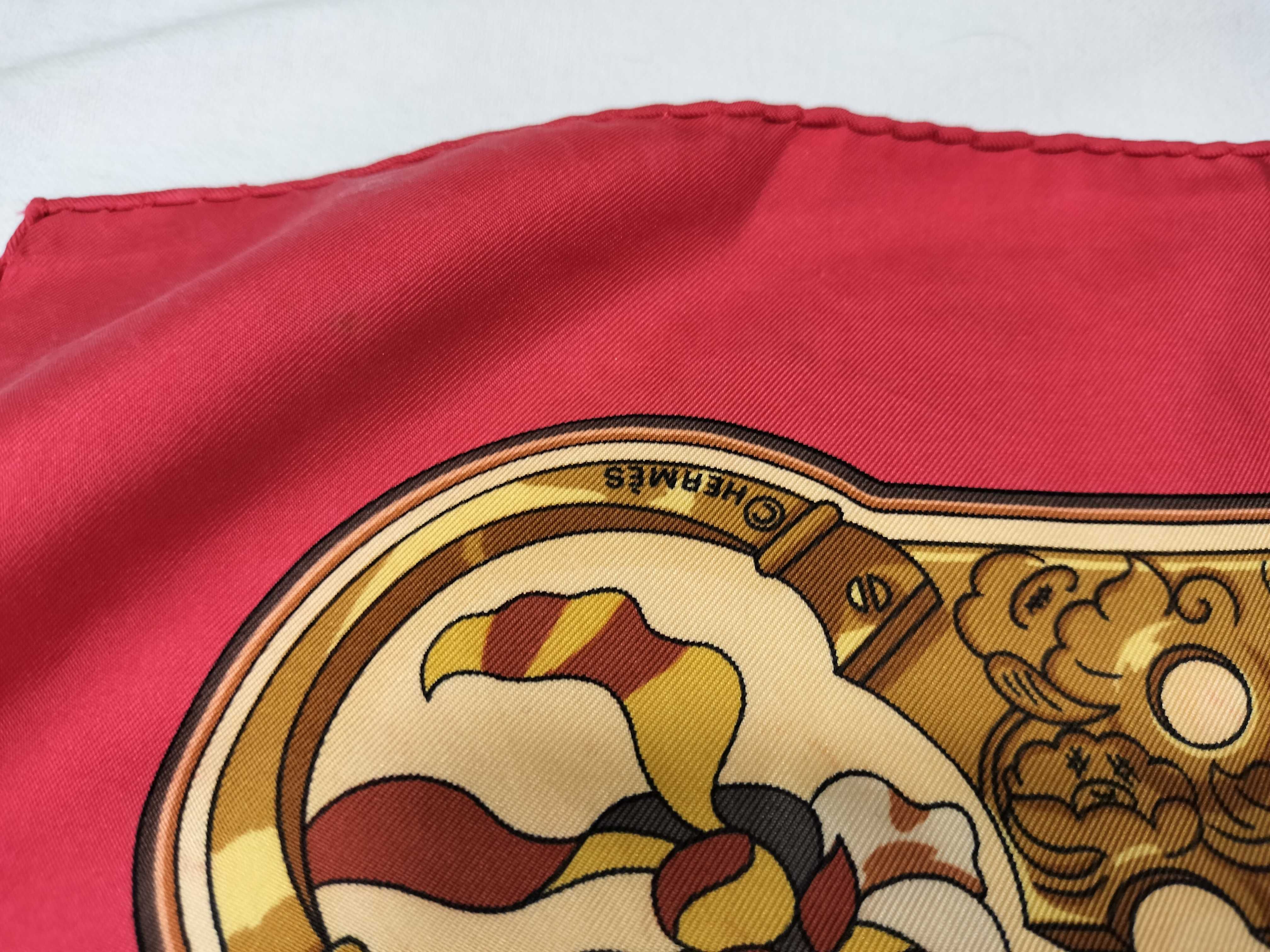 Hermes Paris Copeaux Silk Carre Scarf