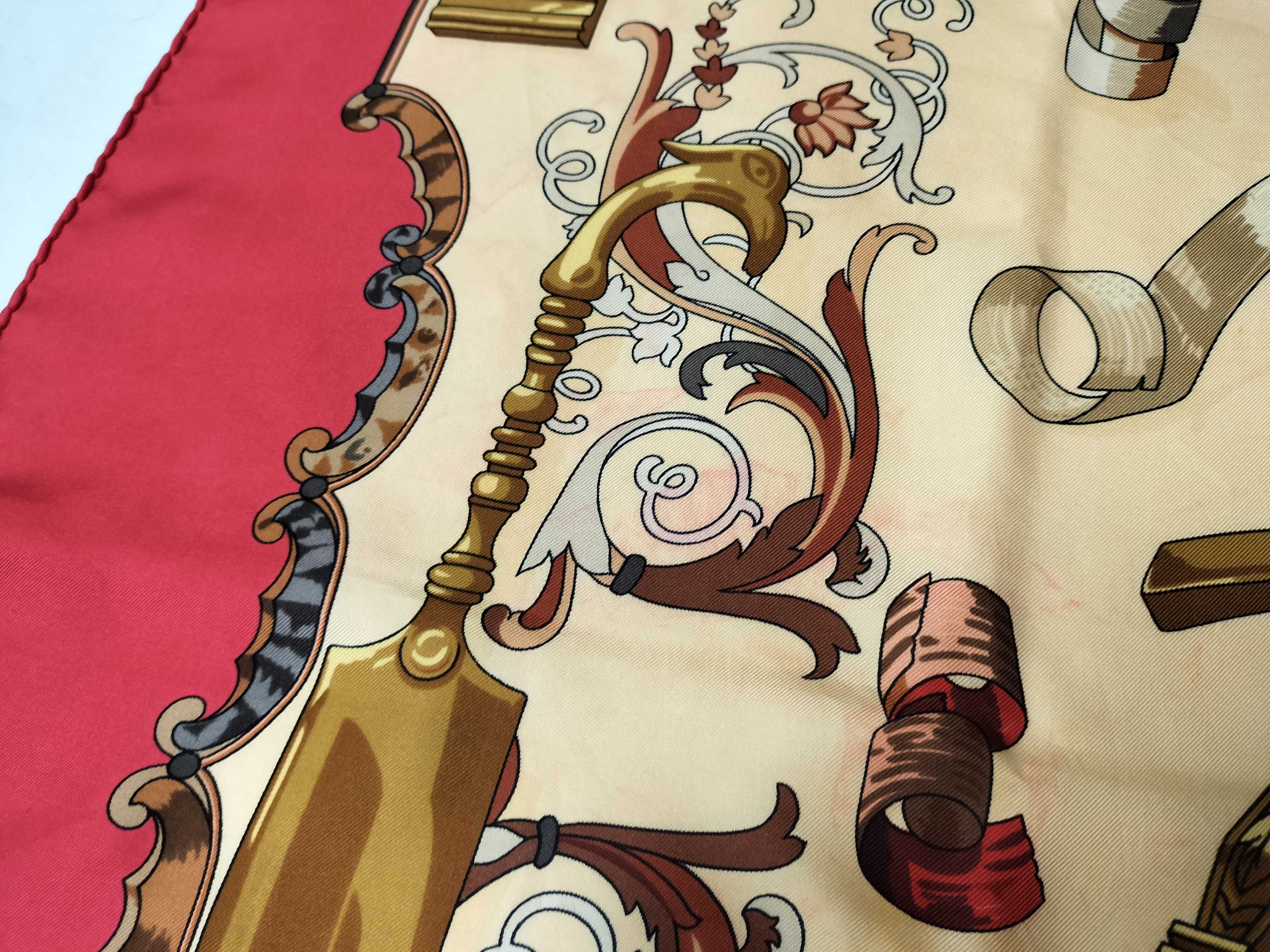 Hermes Paris Copeaux Silk Carre Scarf
