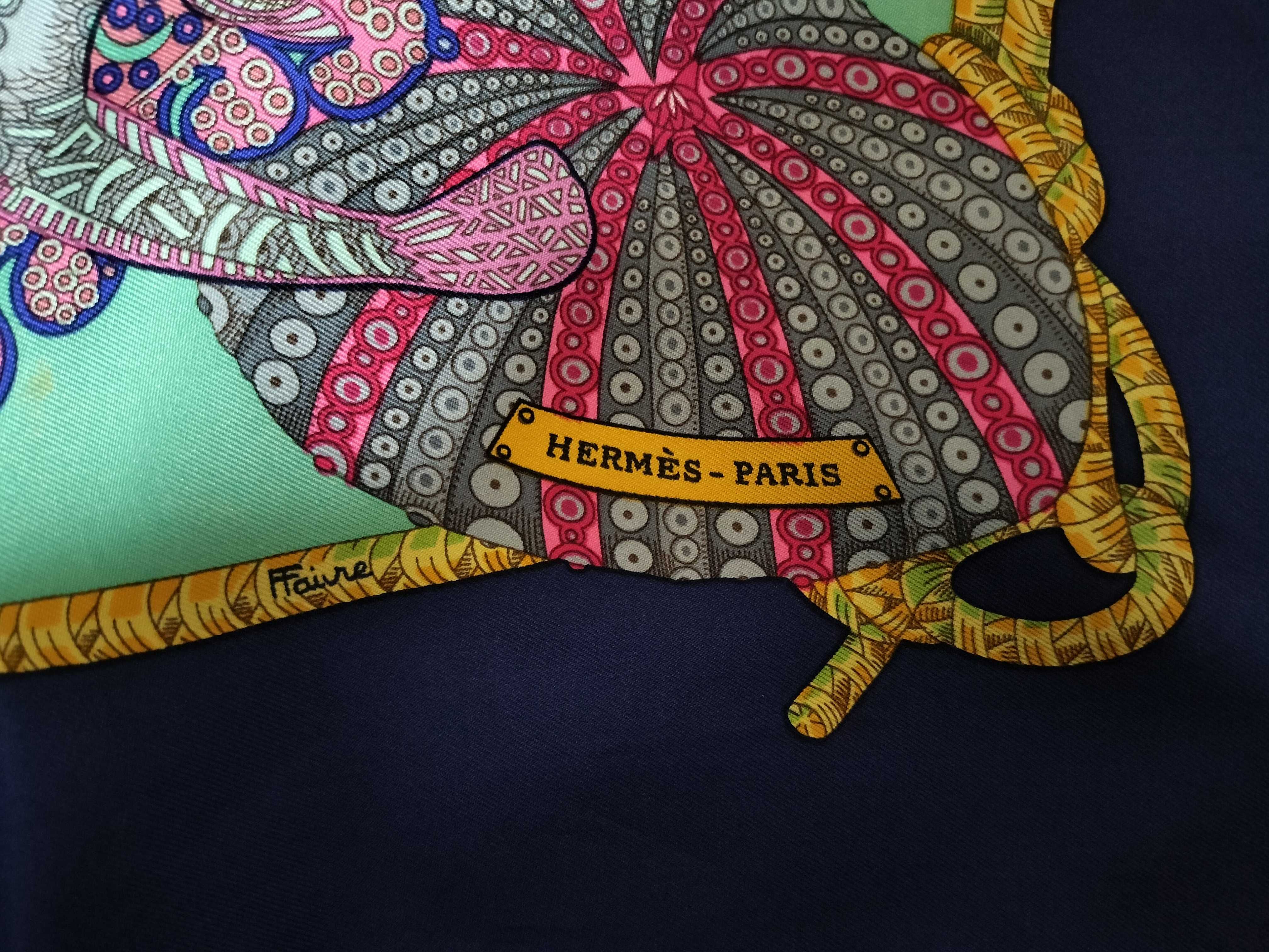 Hermes Grands Fonds Silk Twill Scarf by Annie Faivre