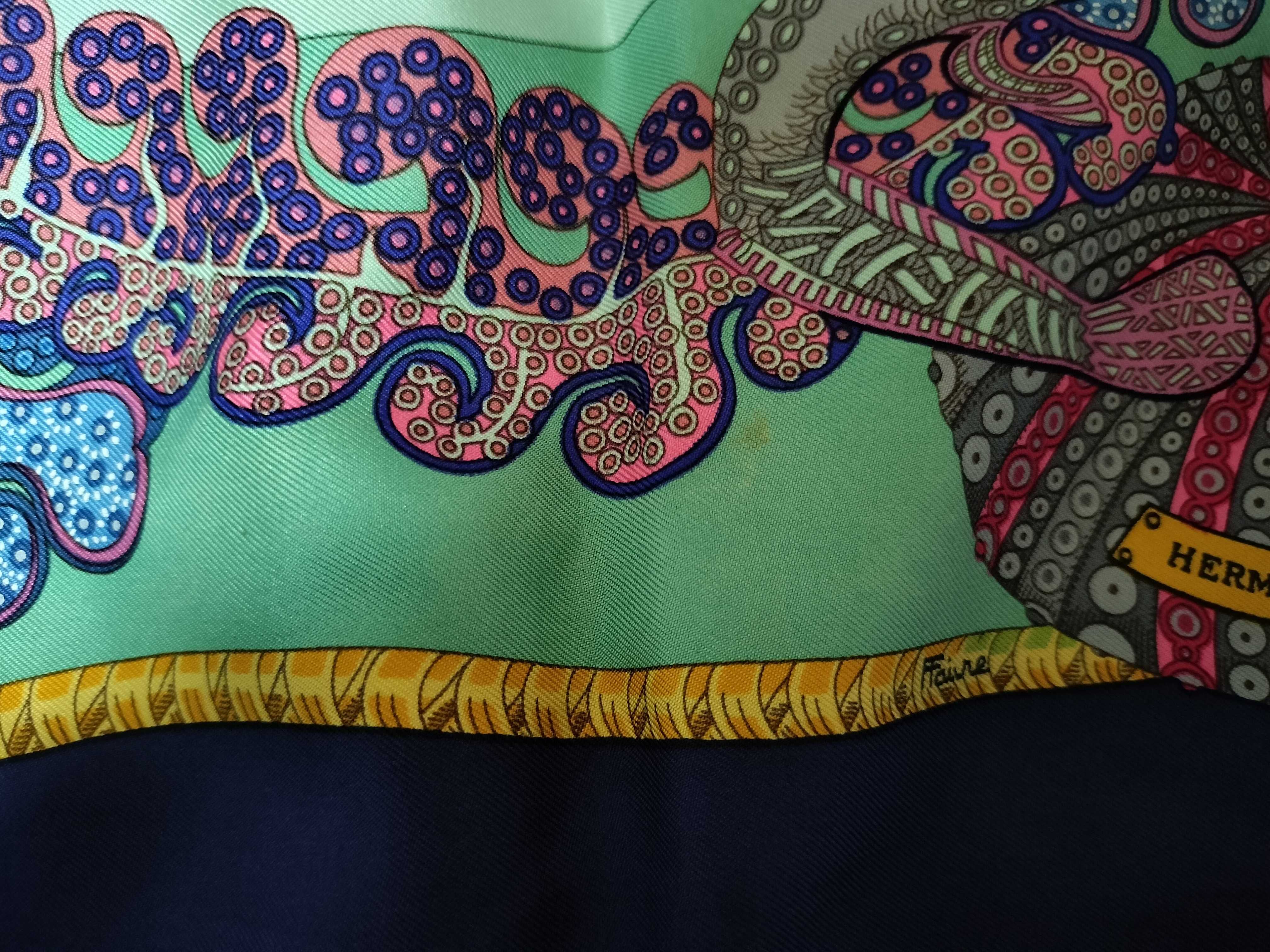 Hermes Grands Fonds Silk Twill Scarf by Annie Faivre
