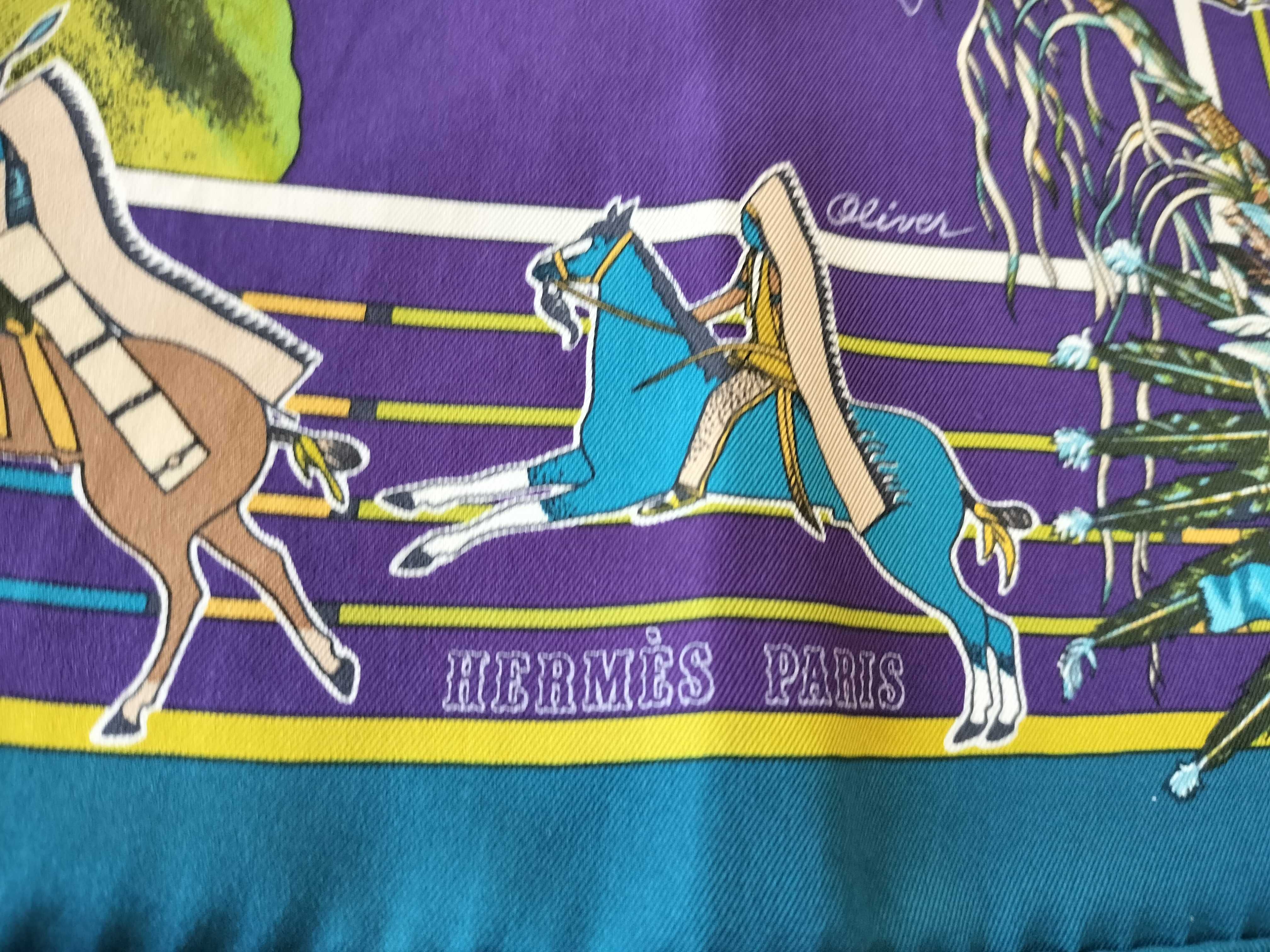 Hermes Pani La Shar Pawnee Silk Scarf by Kermit Oliver 70cm