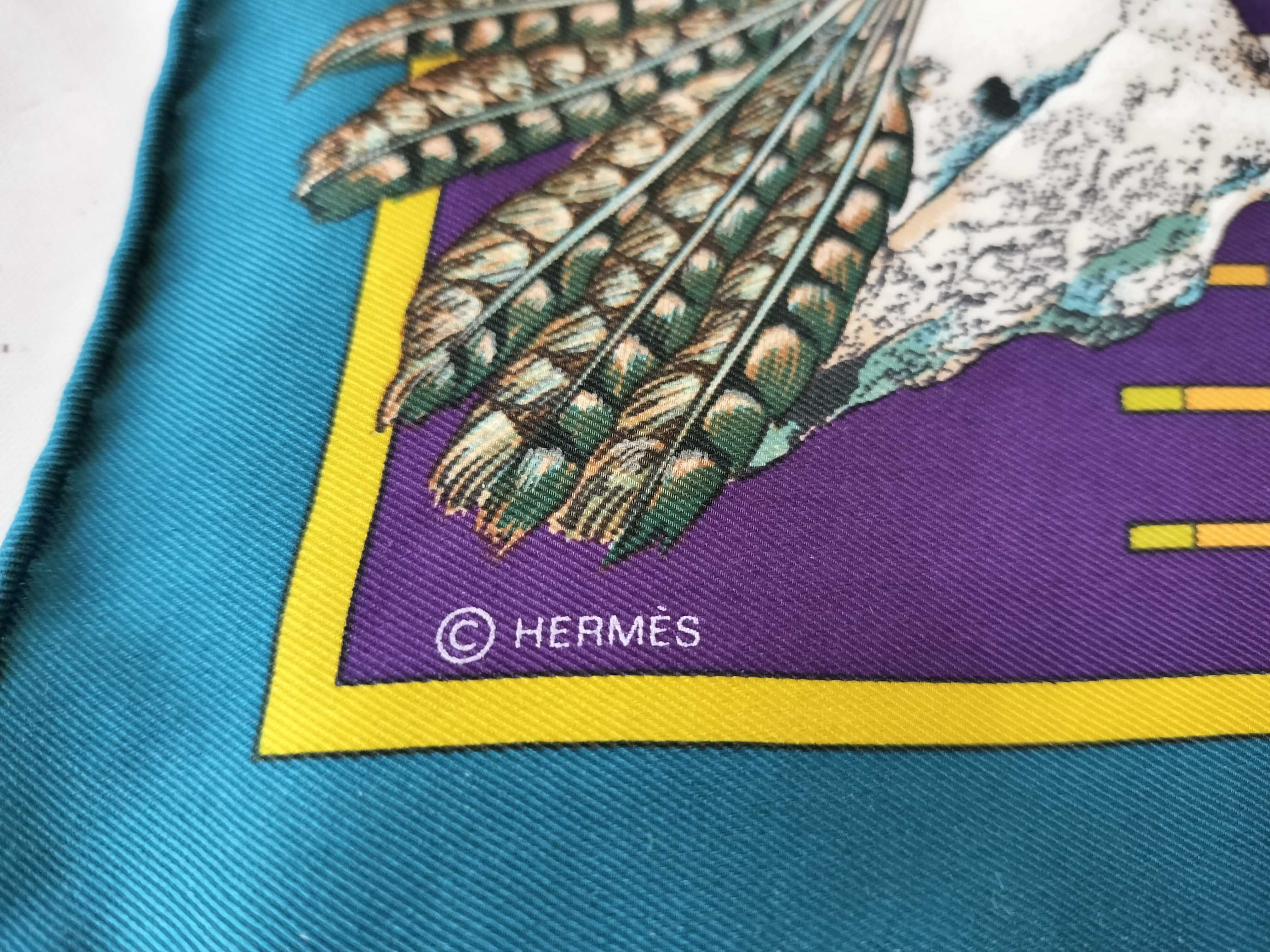 Hermes Pani La Shar Pawnee Silk Scarf by Kermit Oliver 70cm