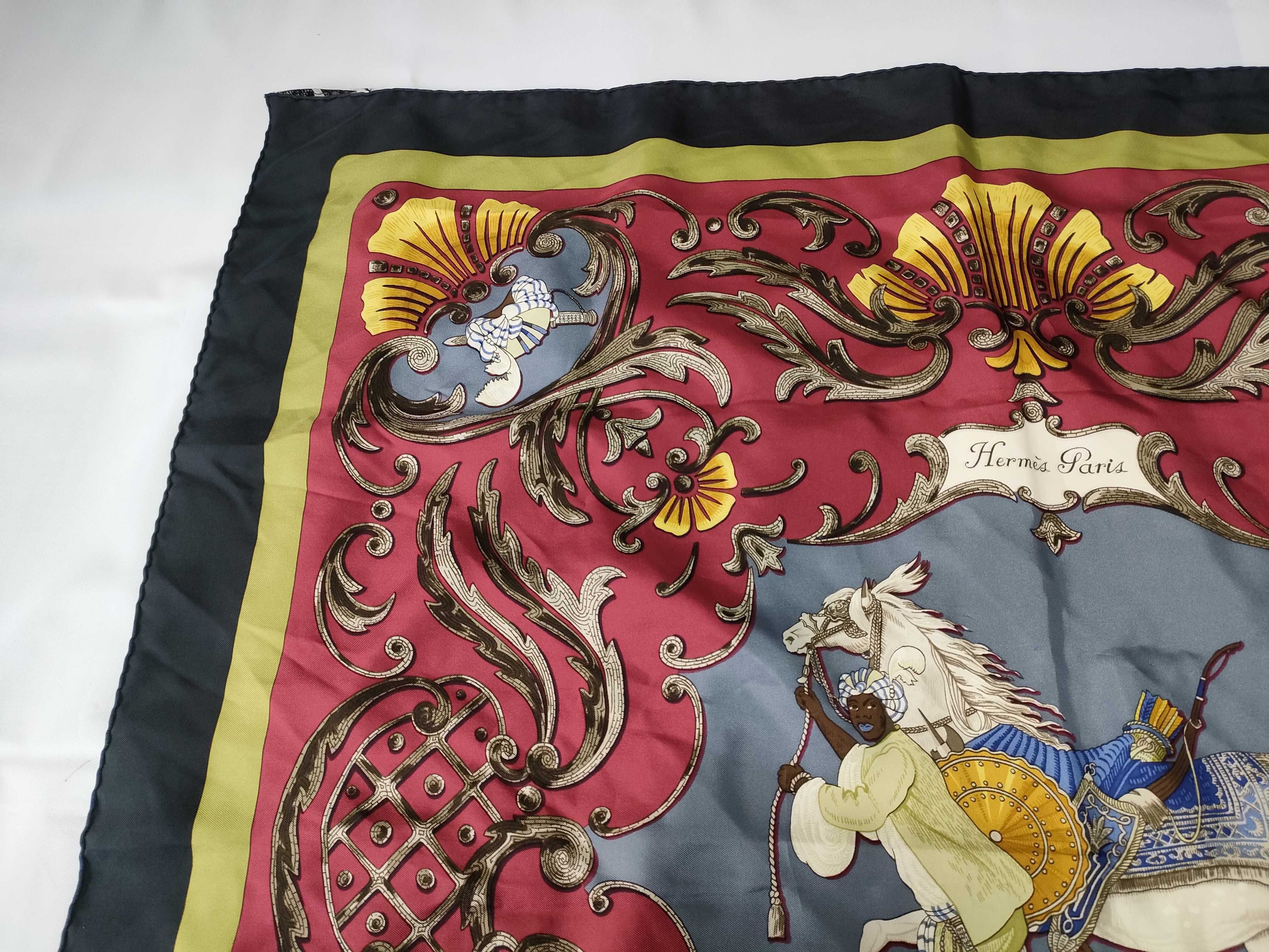 Hermes Paris Cheval Turc Silk Carre 90 Scarf