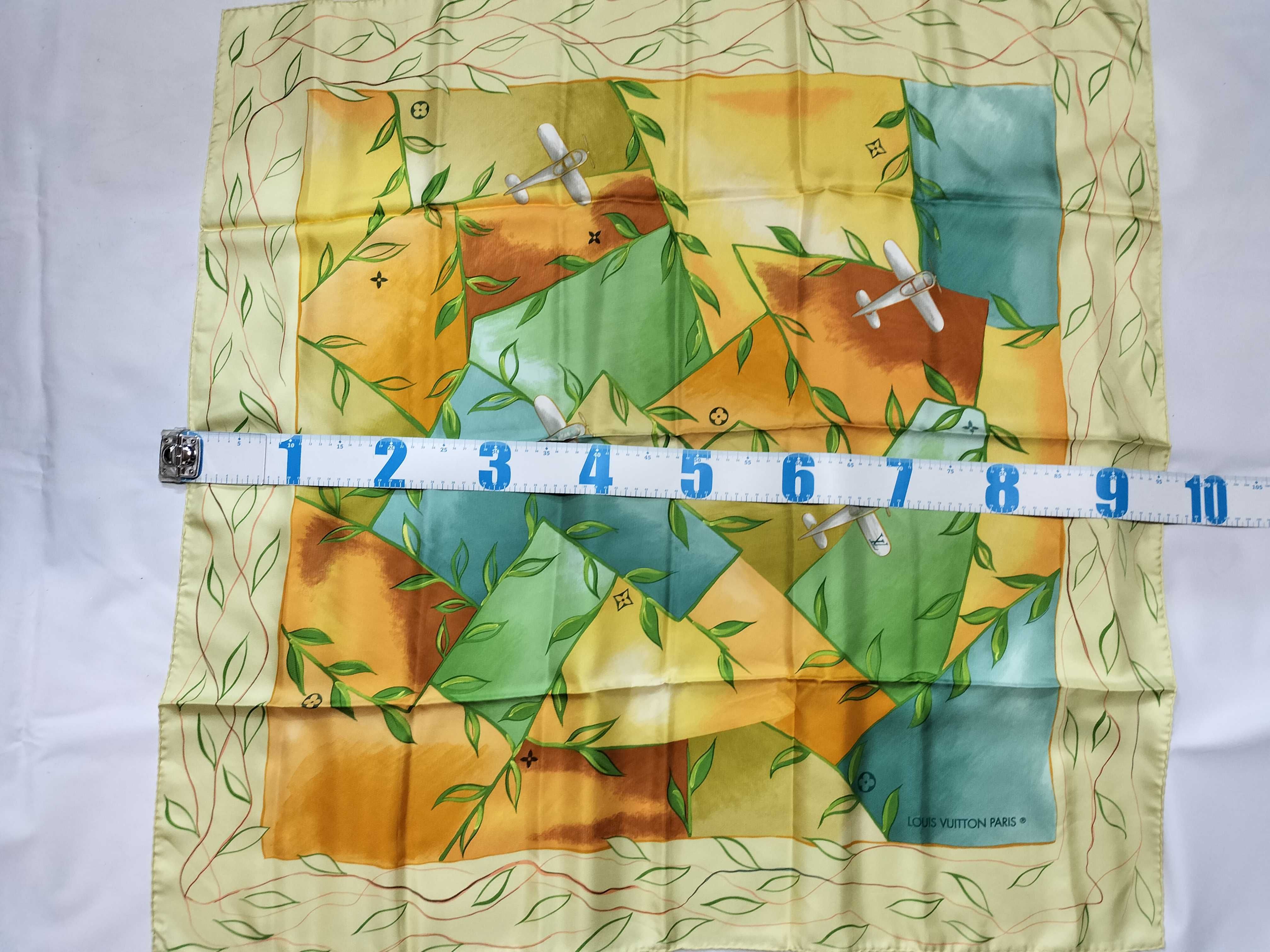Louis Vuitton Square Silk Airplane Scarf