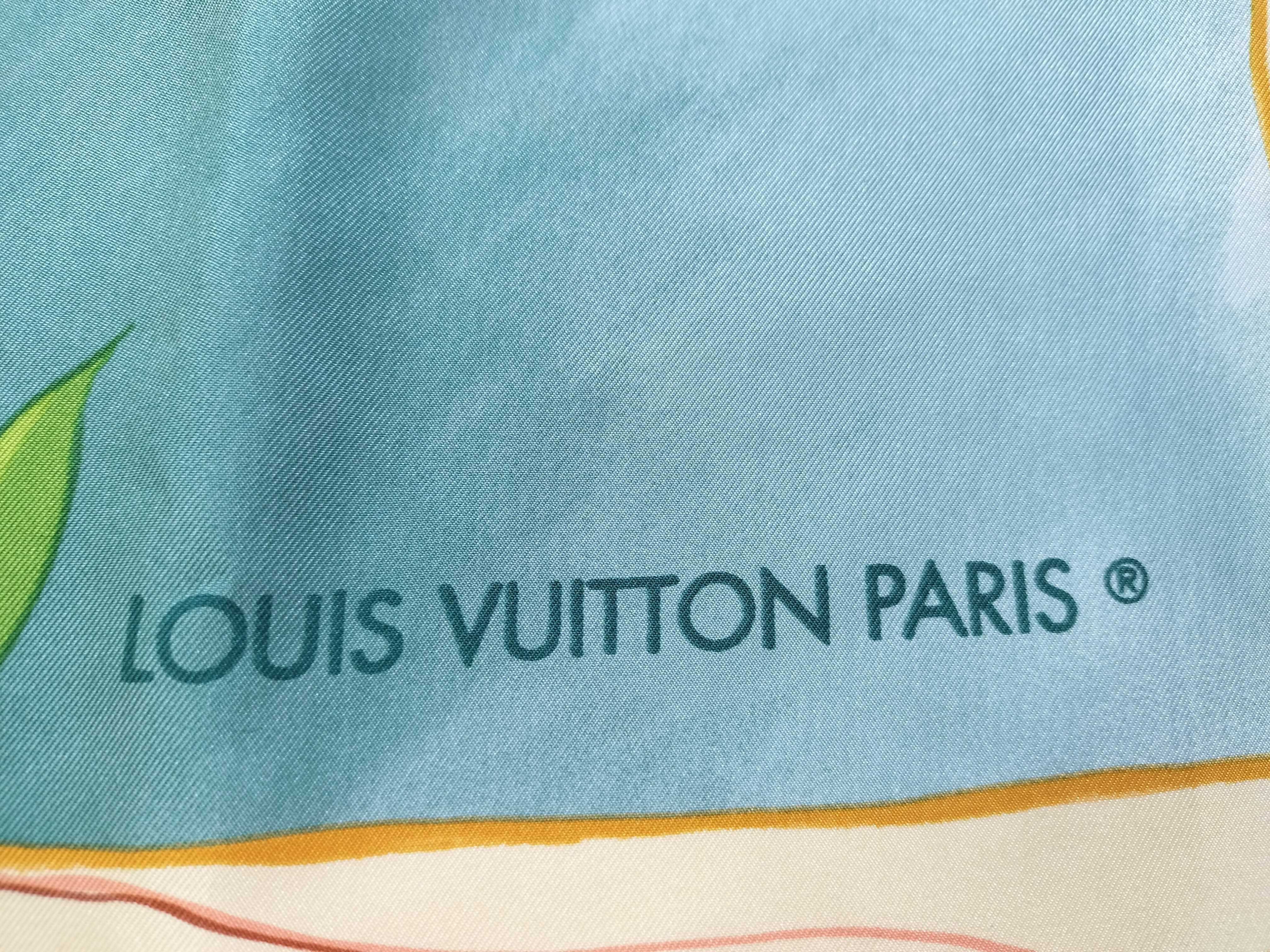Louis Vuitton Square Silk Airplane Scarf