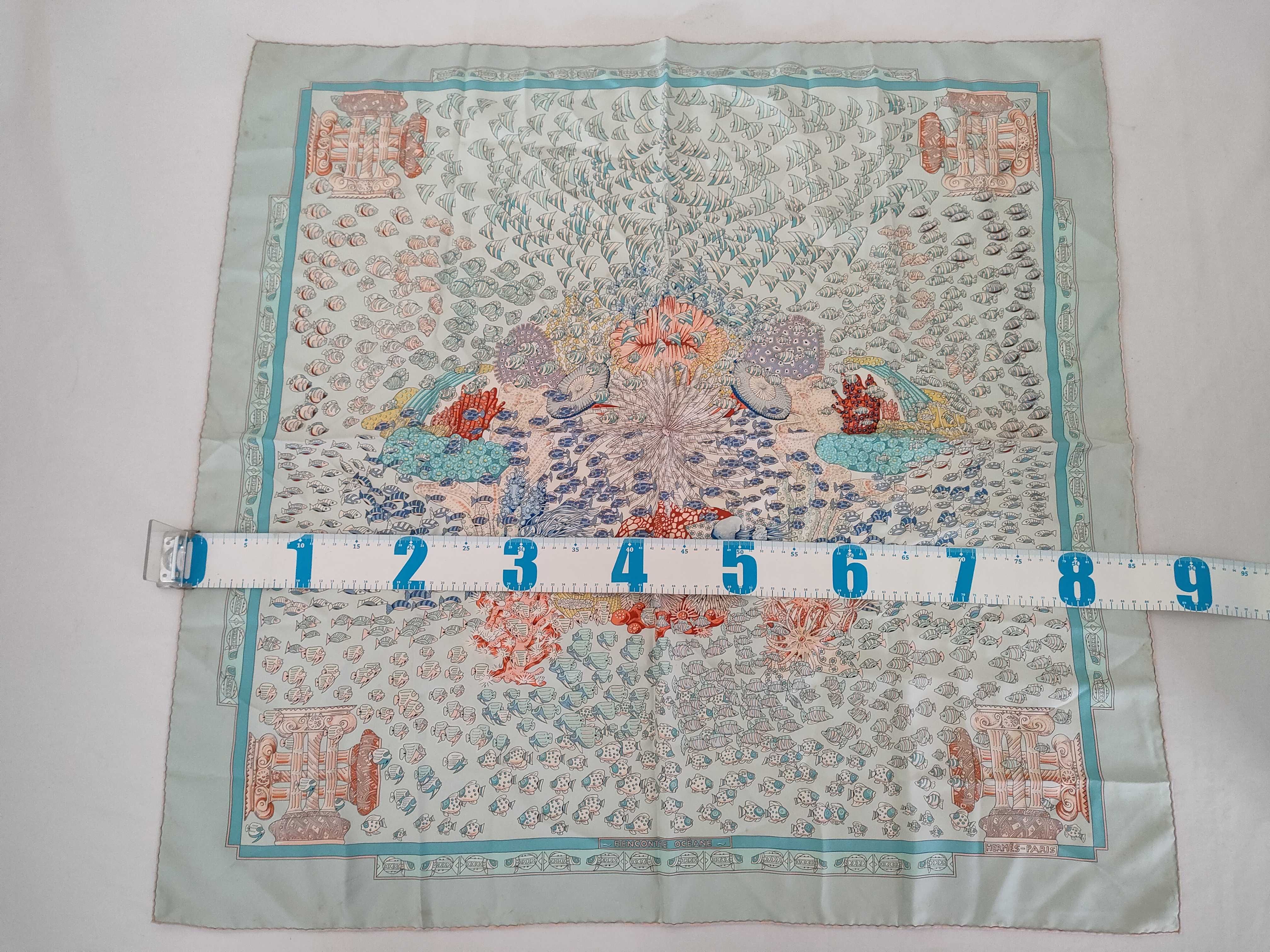 Hermes Rencontre Oceane Silk Scarf