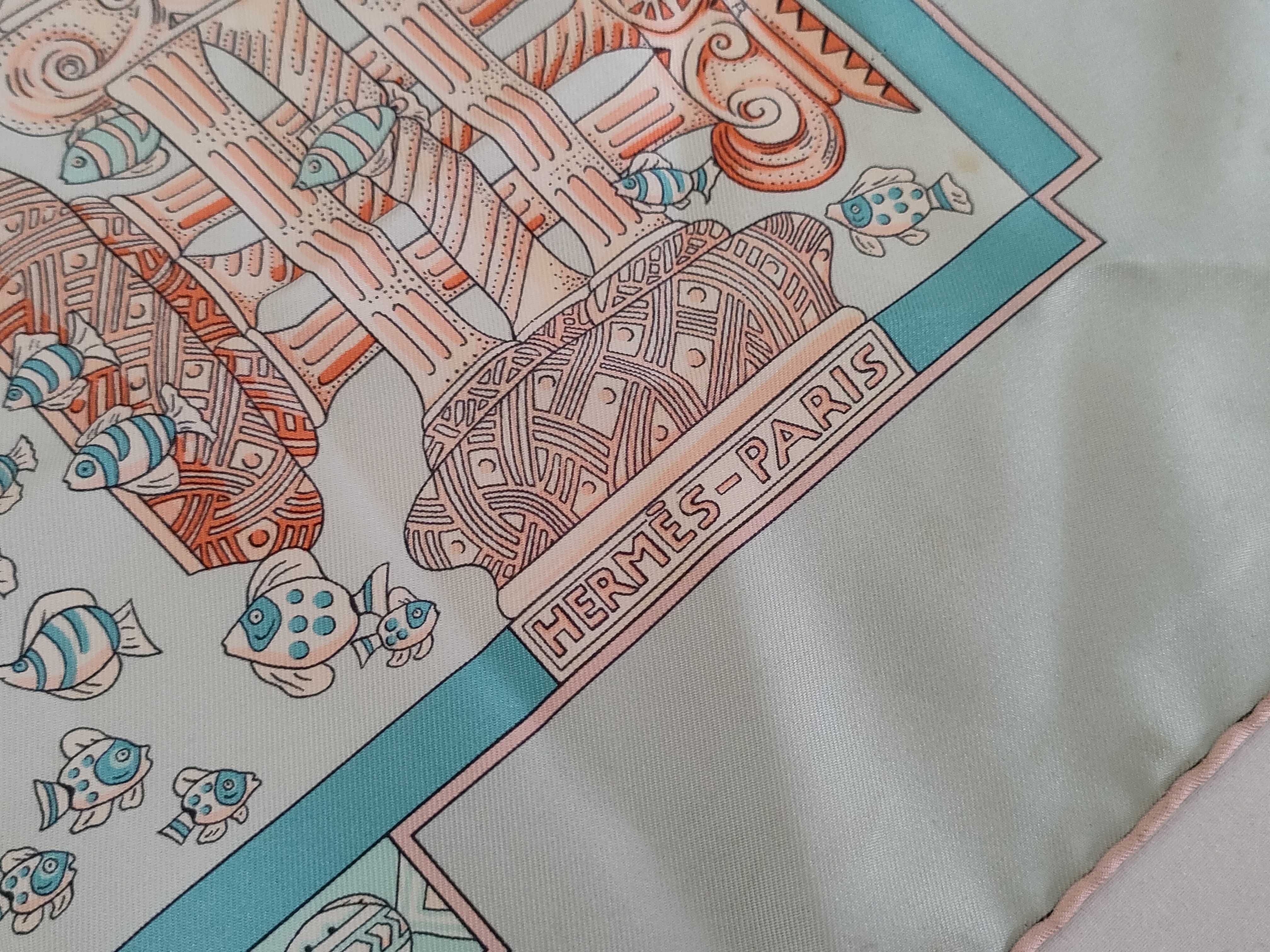Hermes Rencontre Oceane Silk Scarf