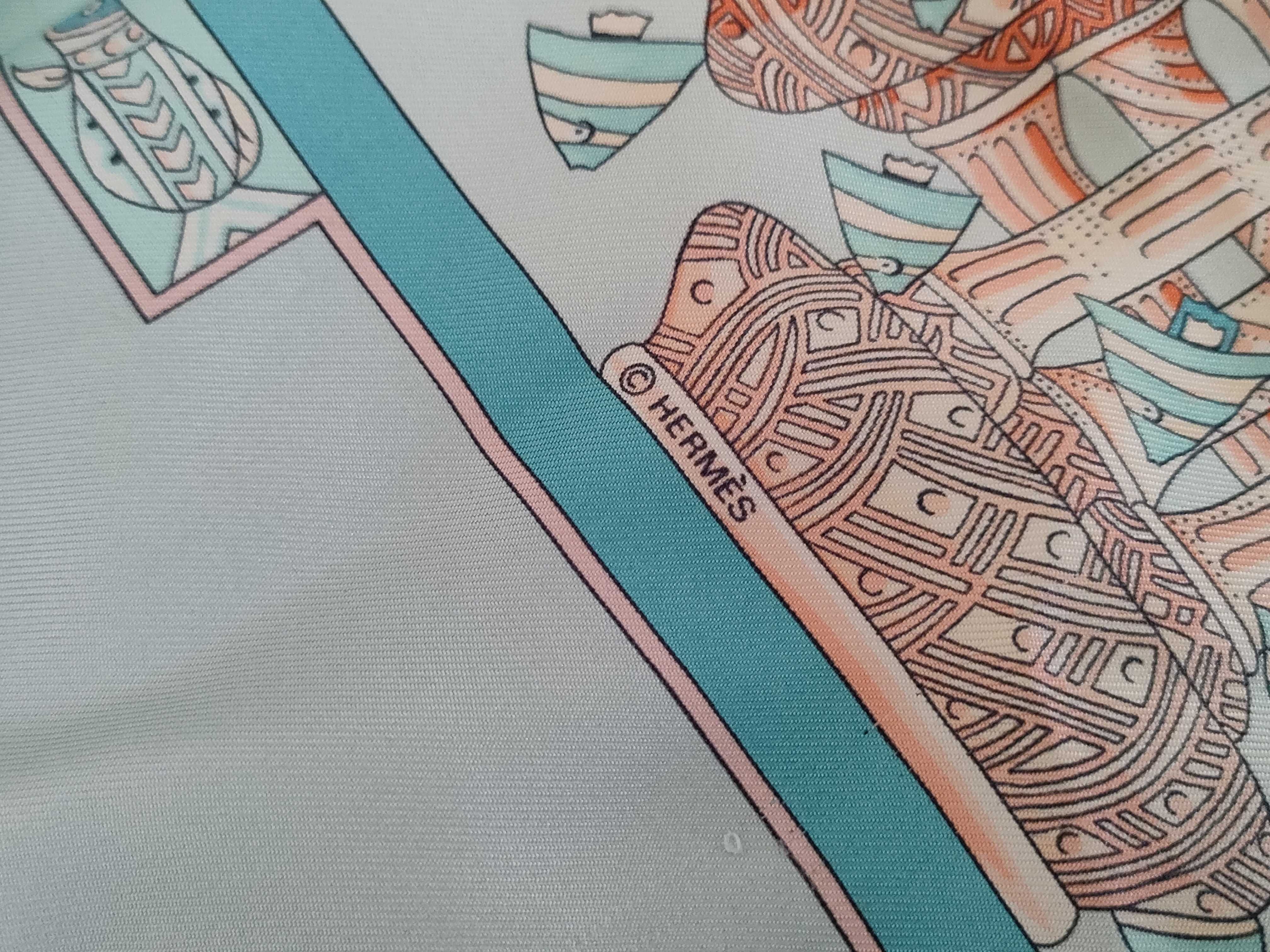 Hermes Rencontre Oceane Silk Scarf