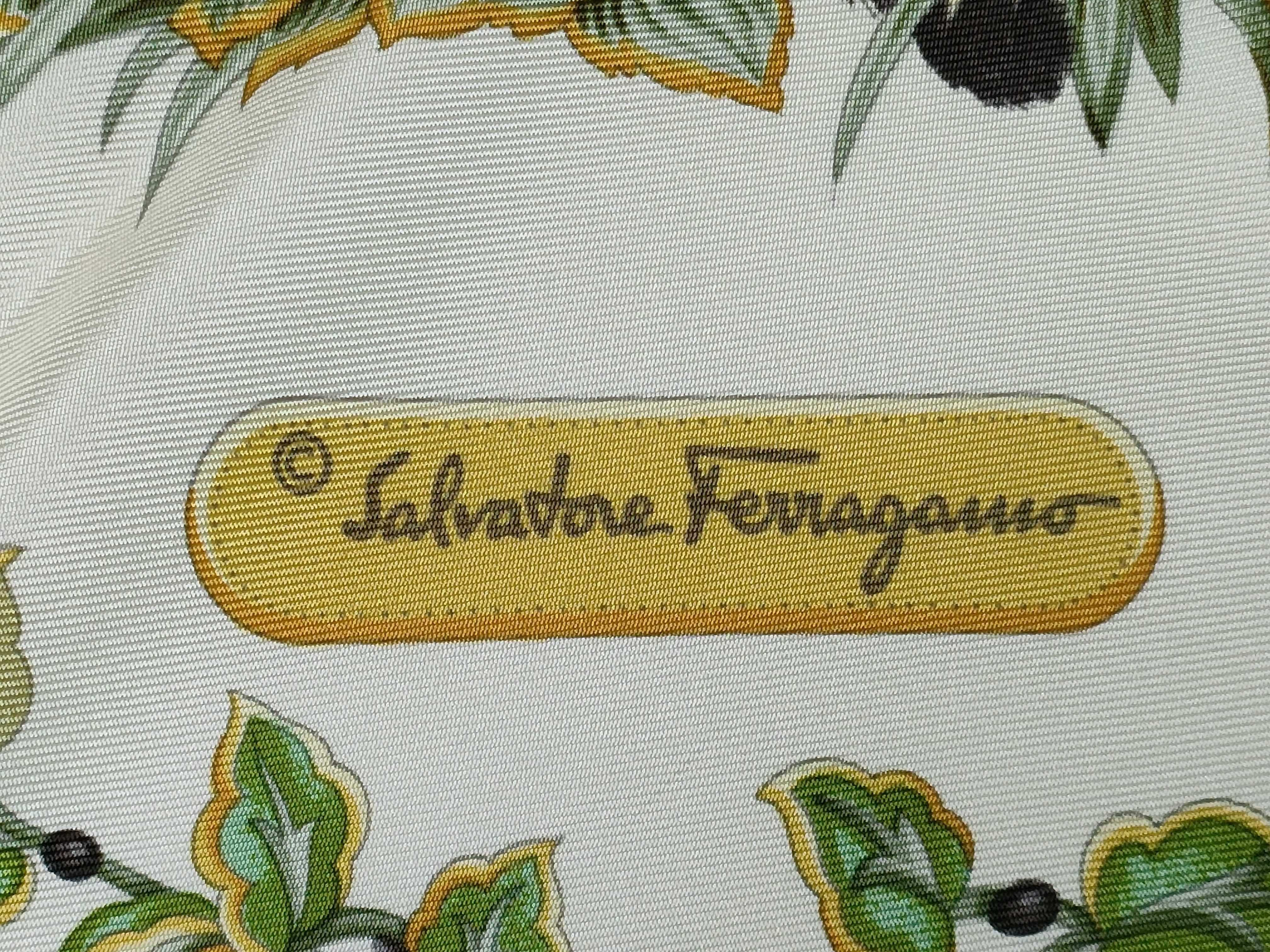 Salvatore Ferragamo African Safari Motif Silk Scarf