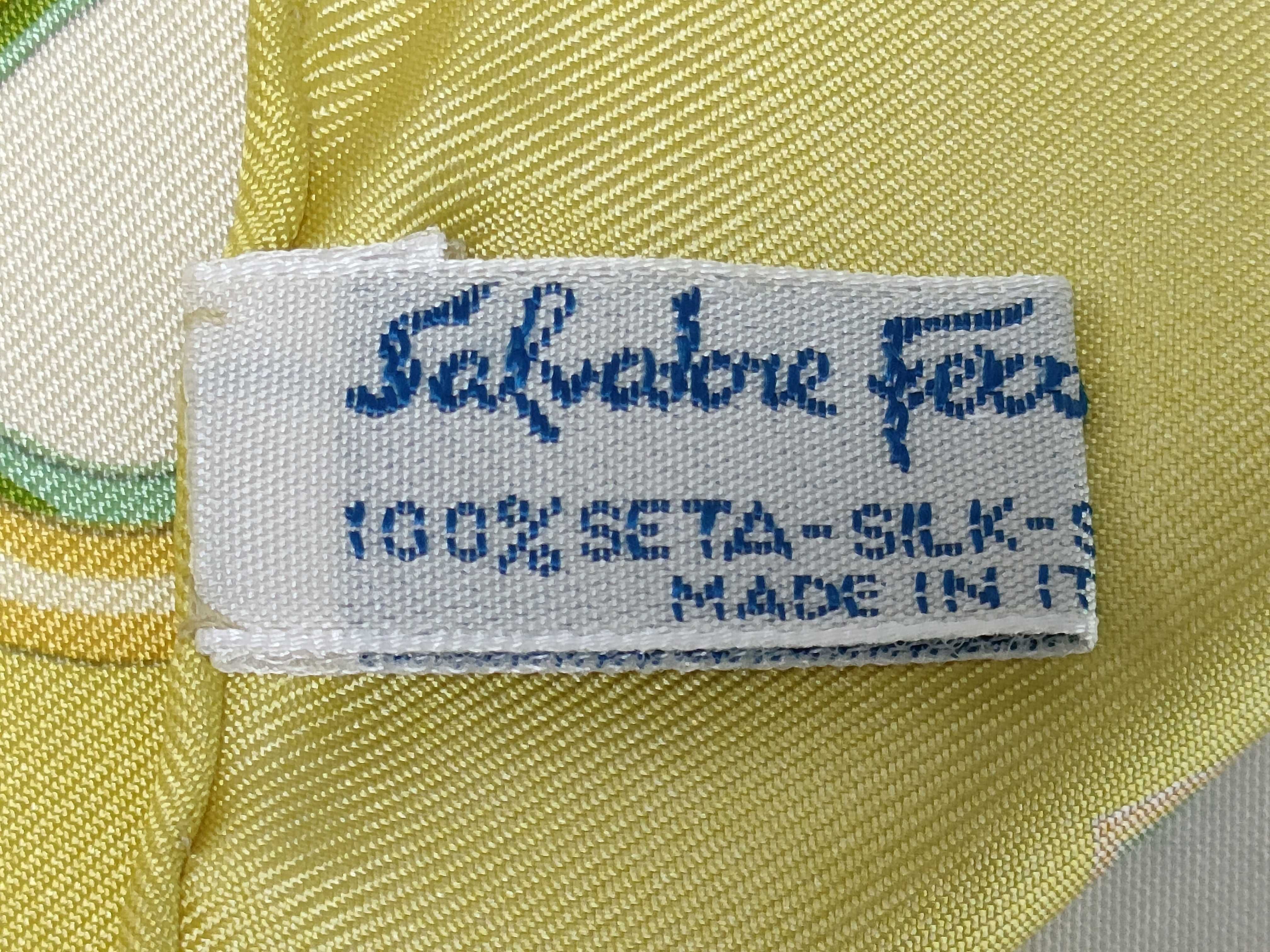 Salvatore Ferragamo African Safari Motif Silk Scarf