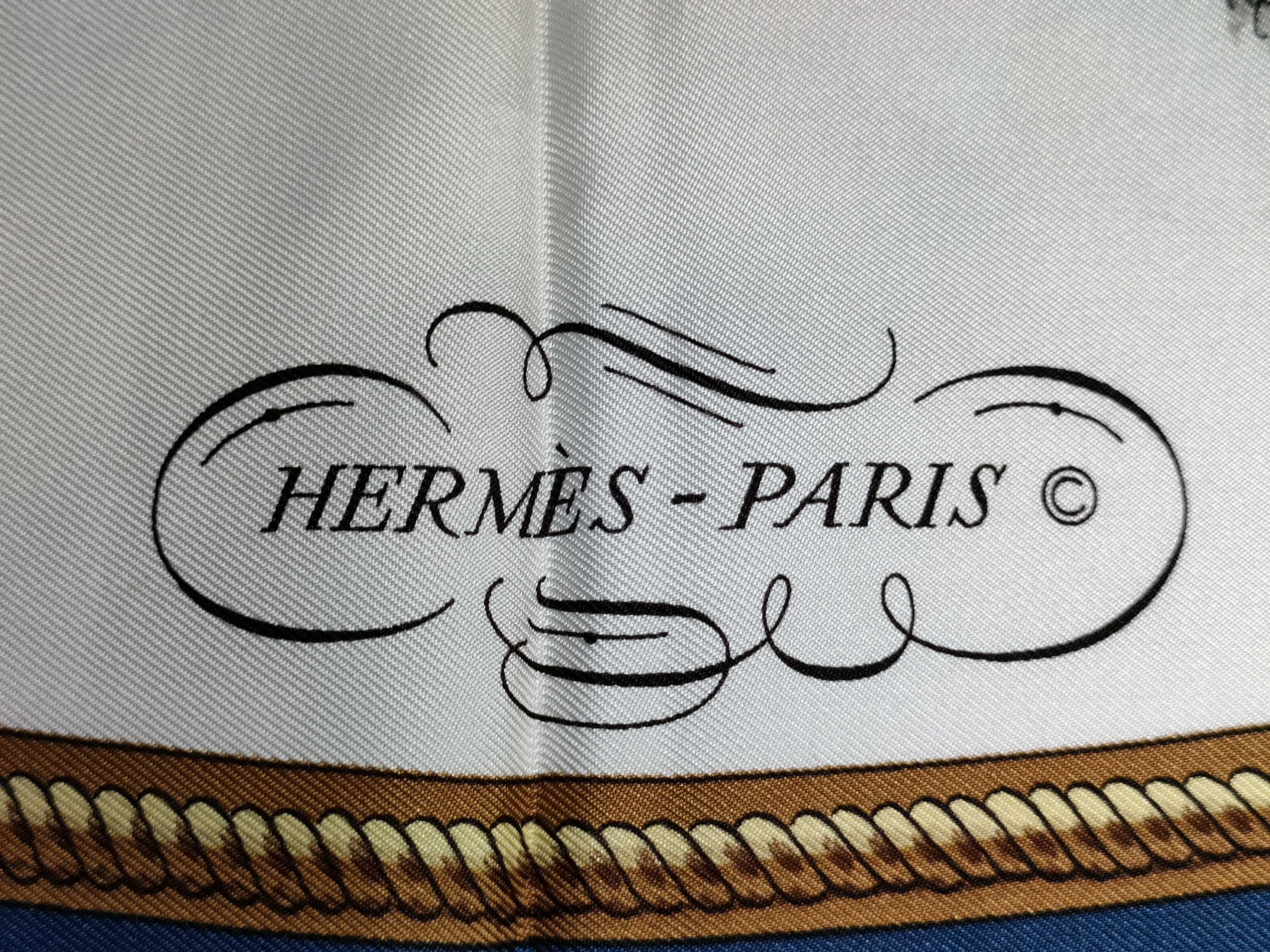Hermes Paris Reprise Silk Twill Carre 90 Scarf