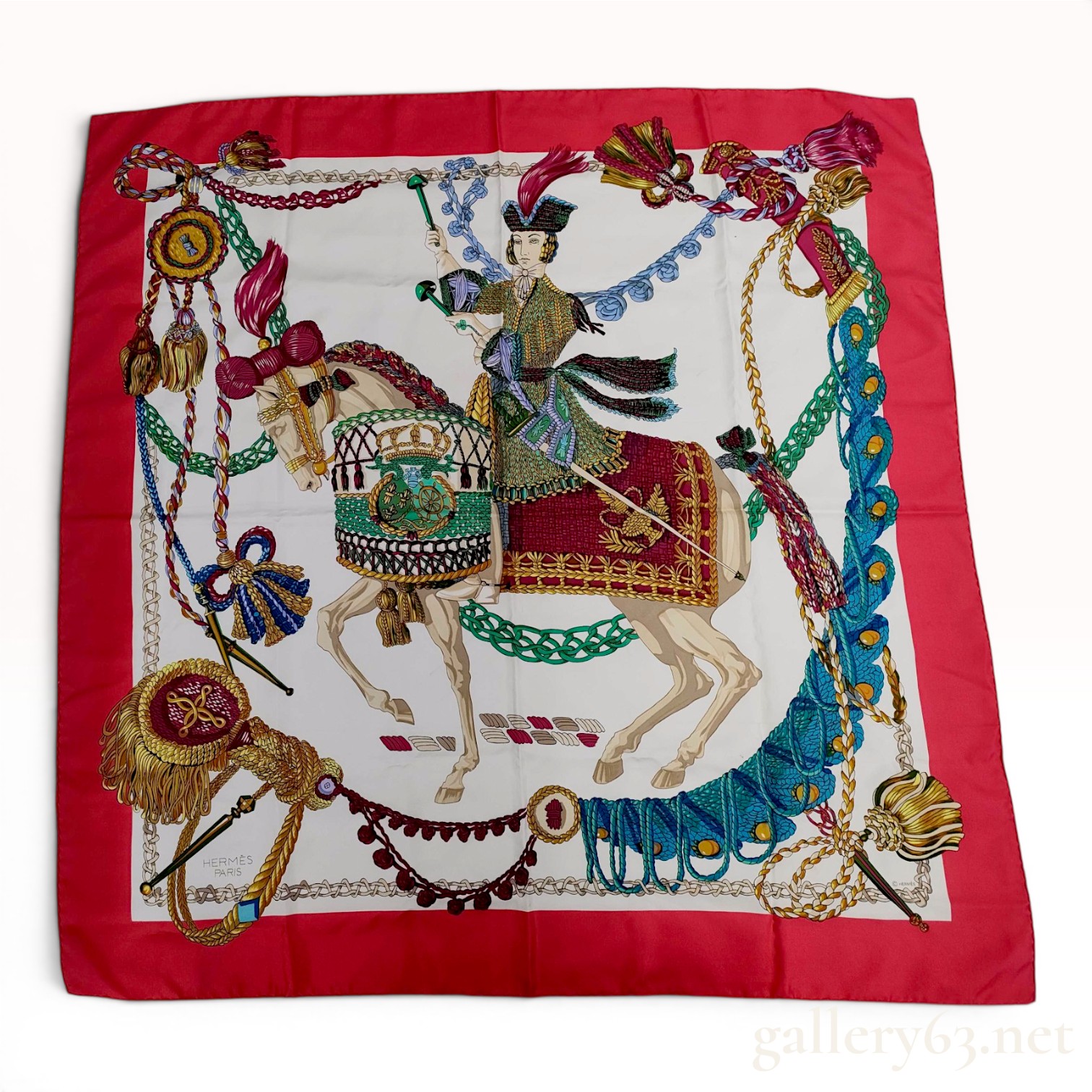 Hermes Poste et Cavalerie Silk Scarf
