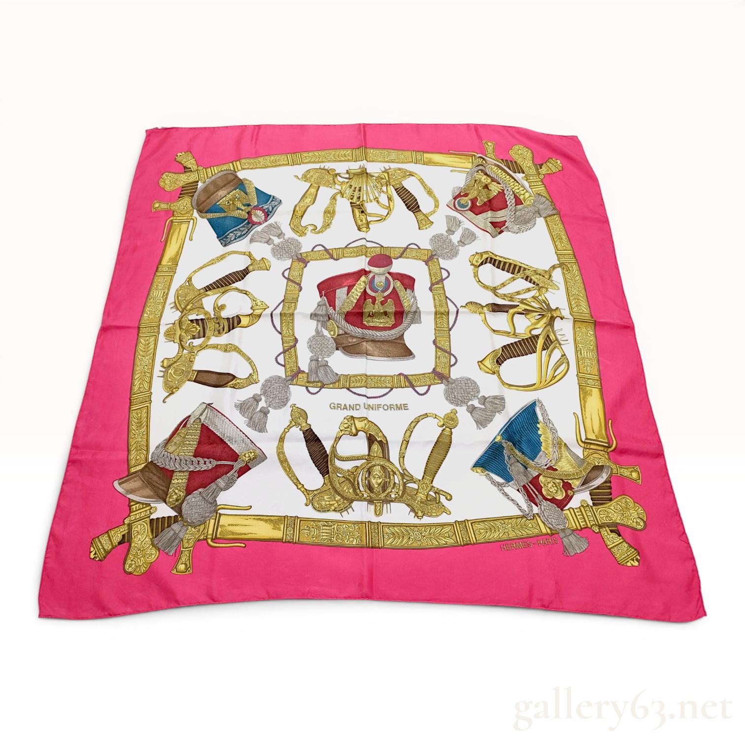 Hermes Joachim Metz Grand Uniforme Silk Scarf