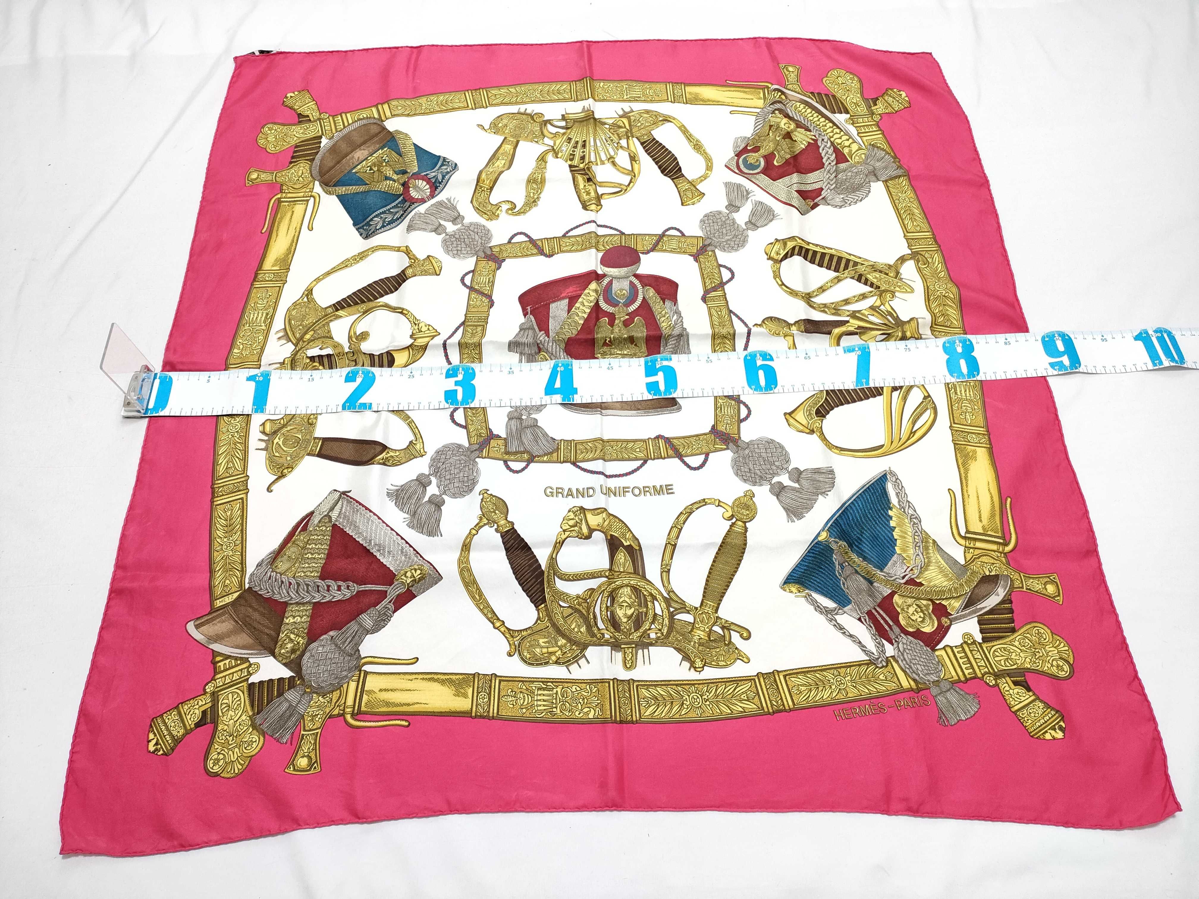 Hermes Joachim Metz Grand Uniforme Silk Scarf
