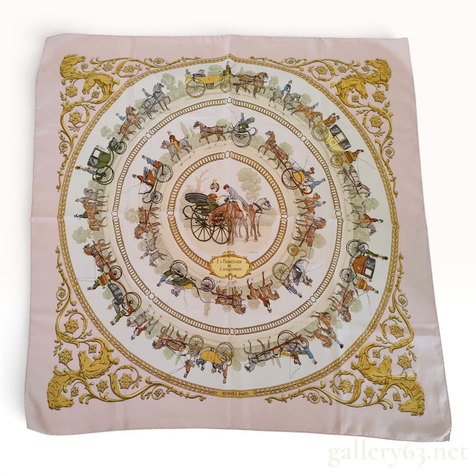 Hermes La Promenade de Longchamps Silk Scarf