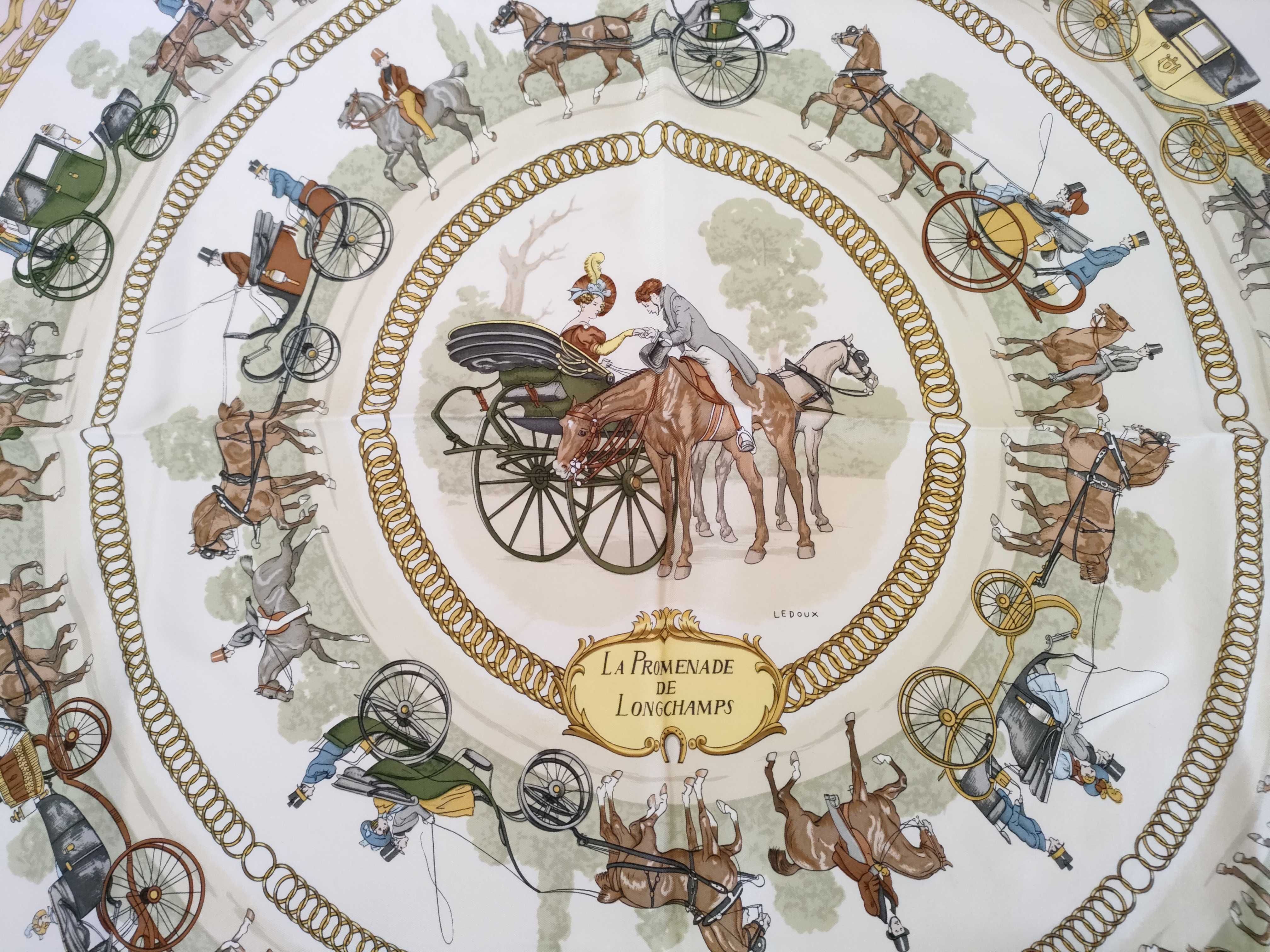 Hermes La Promenade de Longchamps Silk Scarf